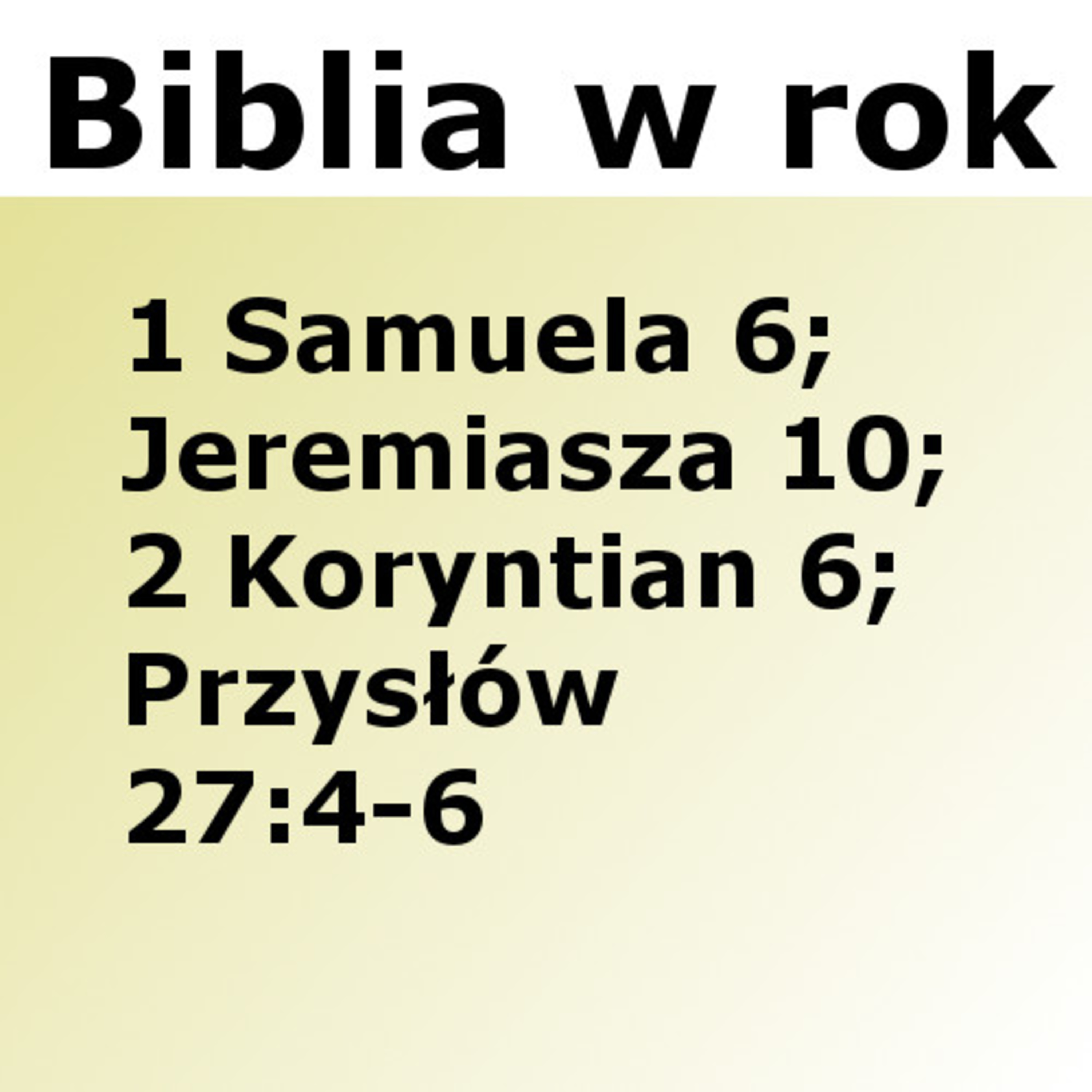 Biblijne przemyślenia