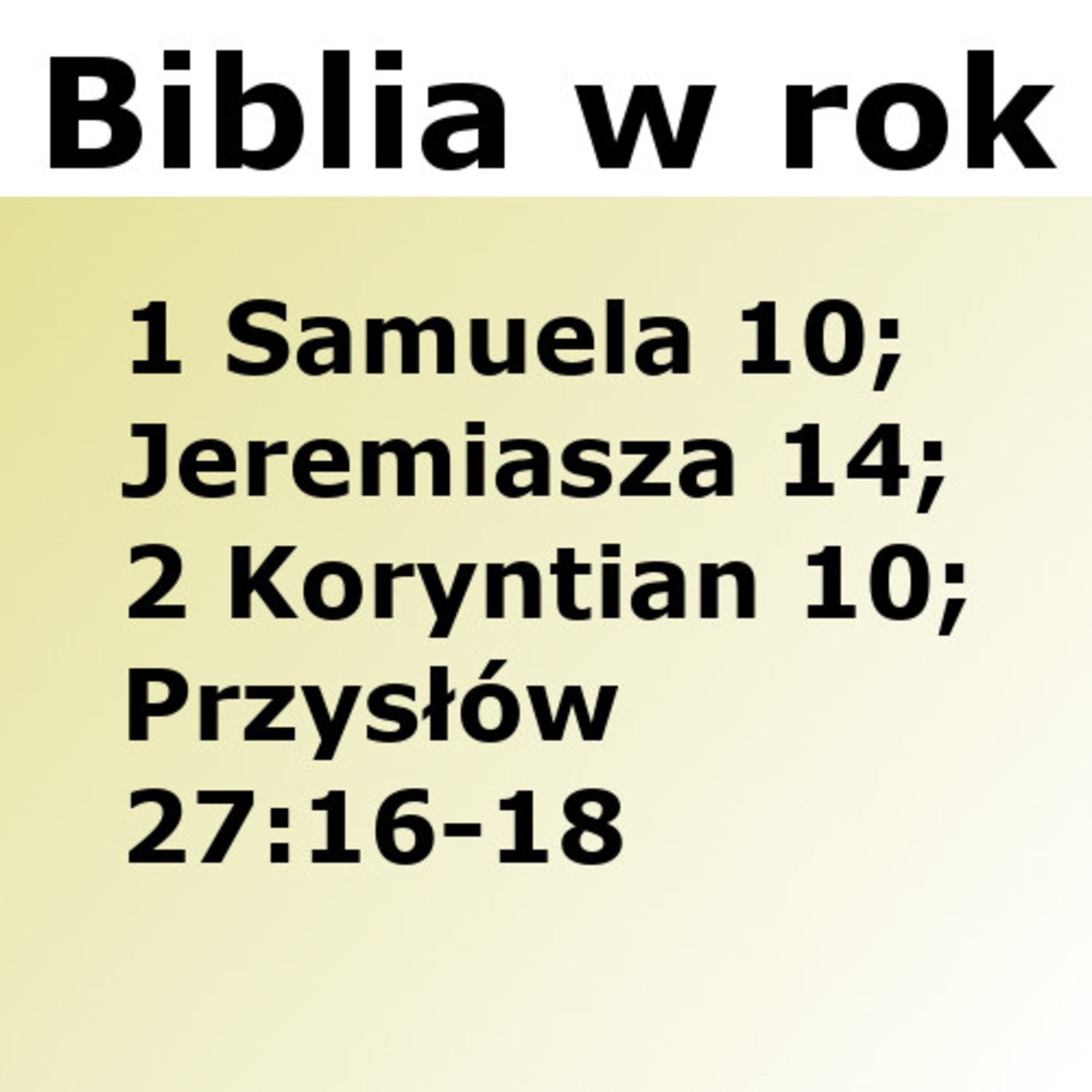 Biblijne przemyślenia