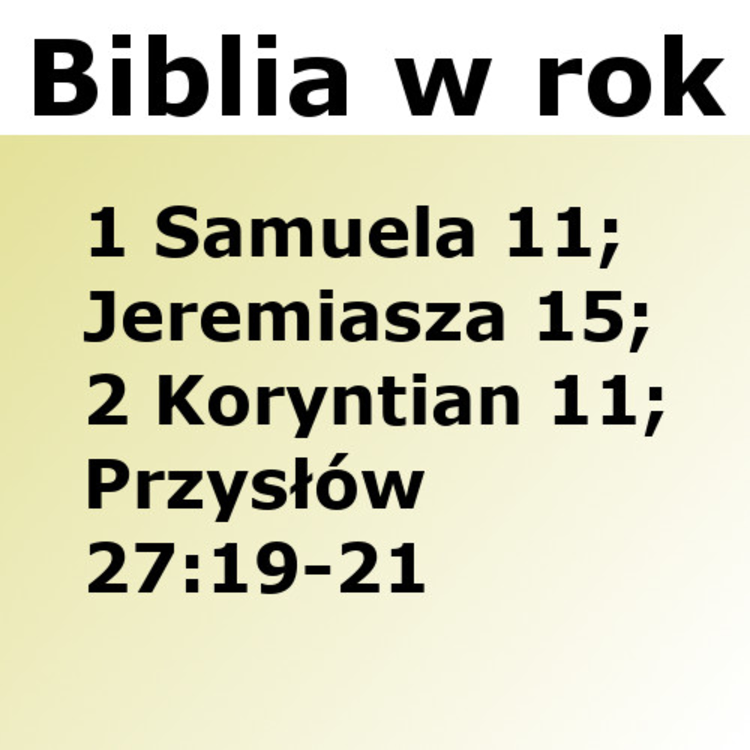 Biblijne przemyślenia