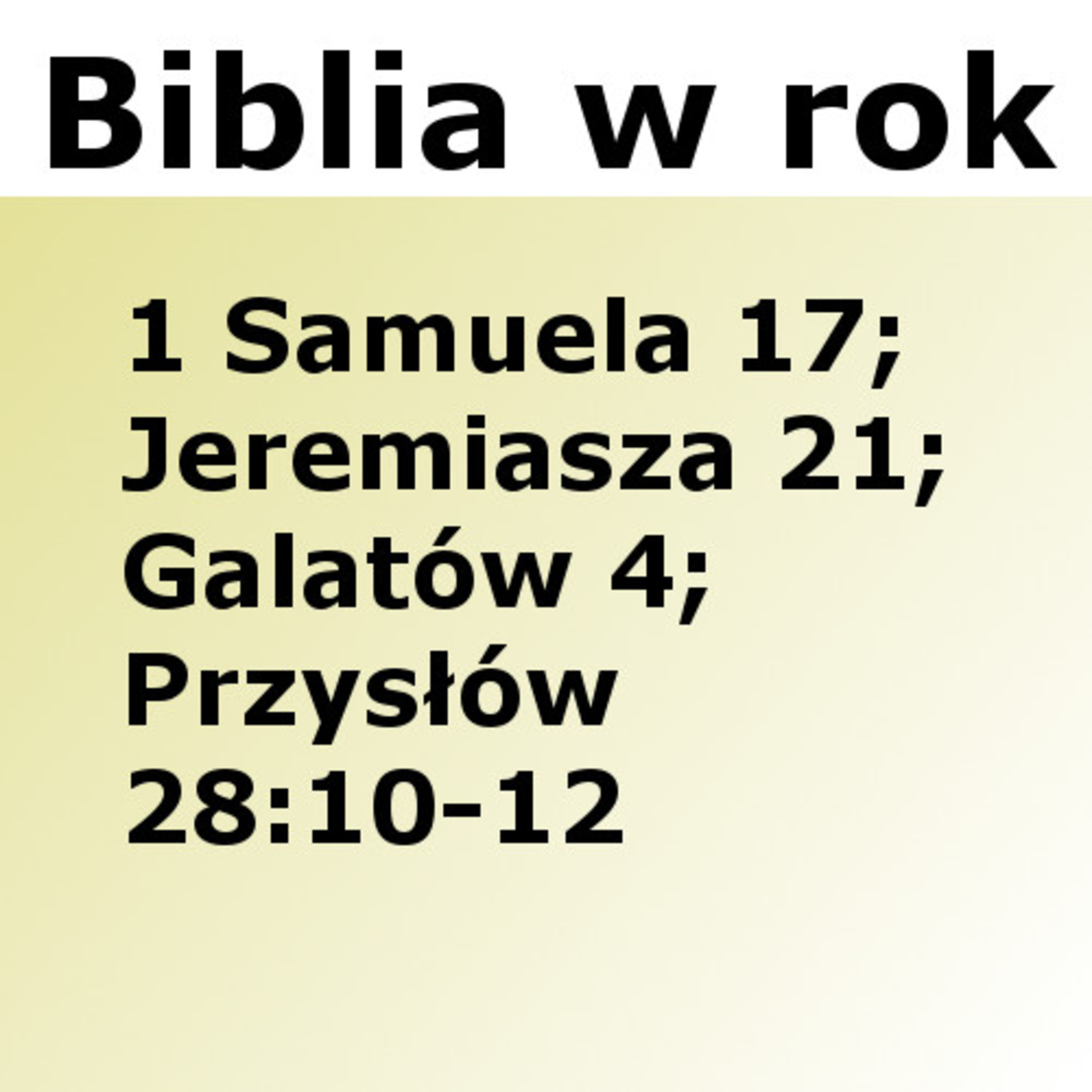 Biblijne przemyślenia