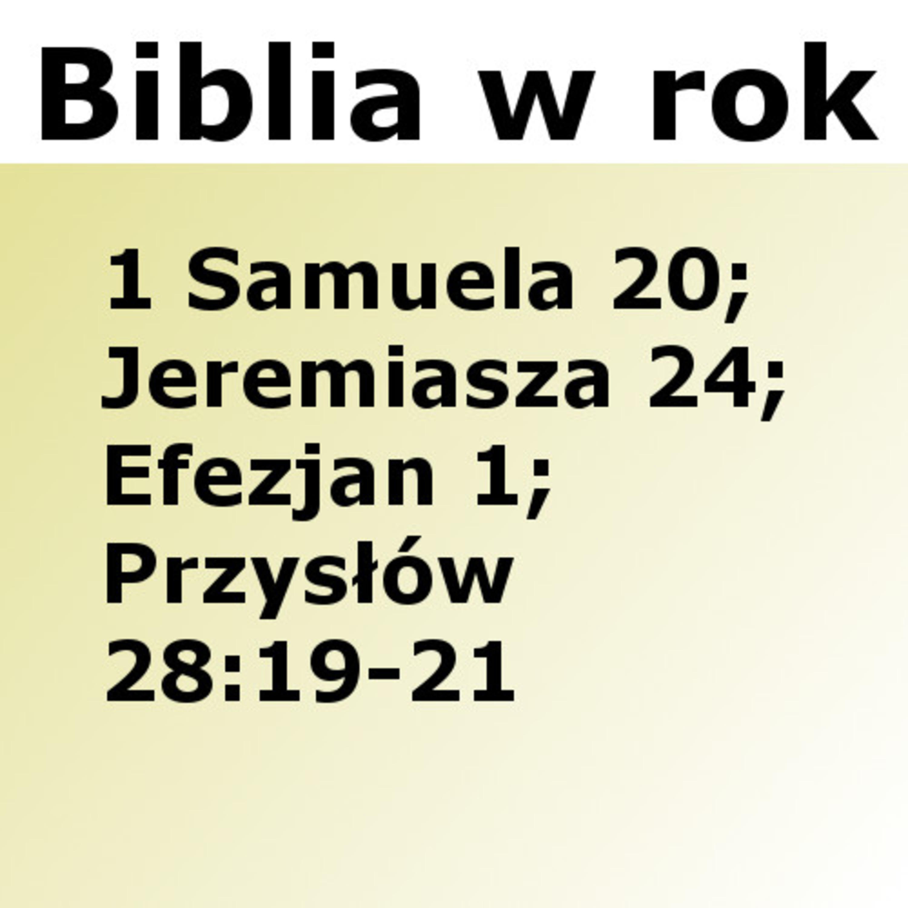 Biblijne przemyślenia