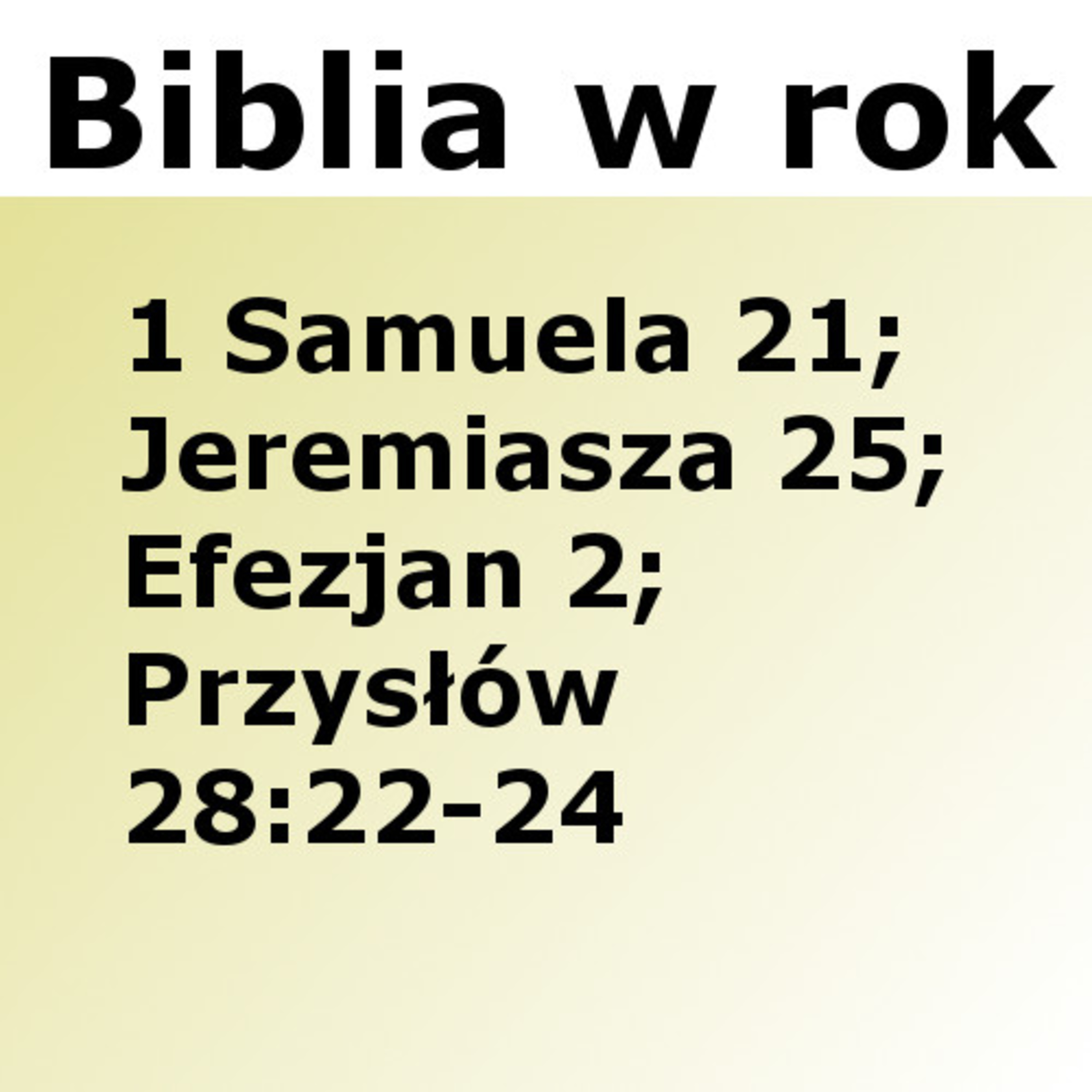 Biblijne przemyślenia