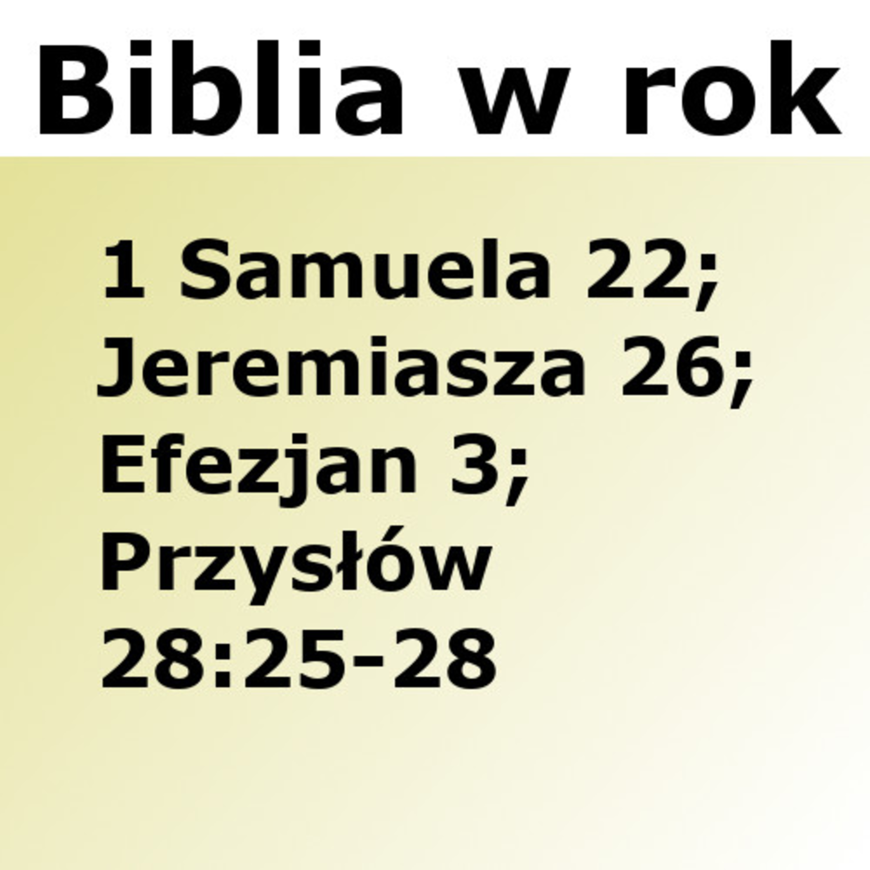 Biblijne przemyślenia
