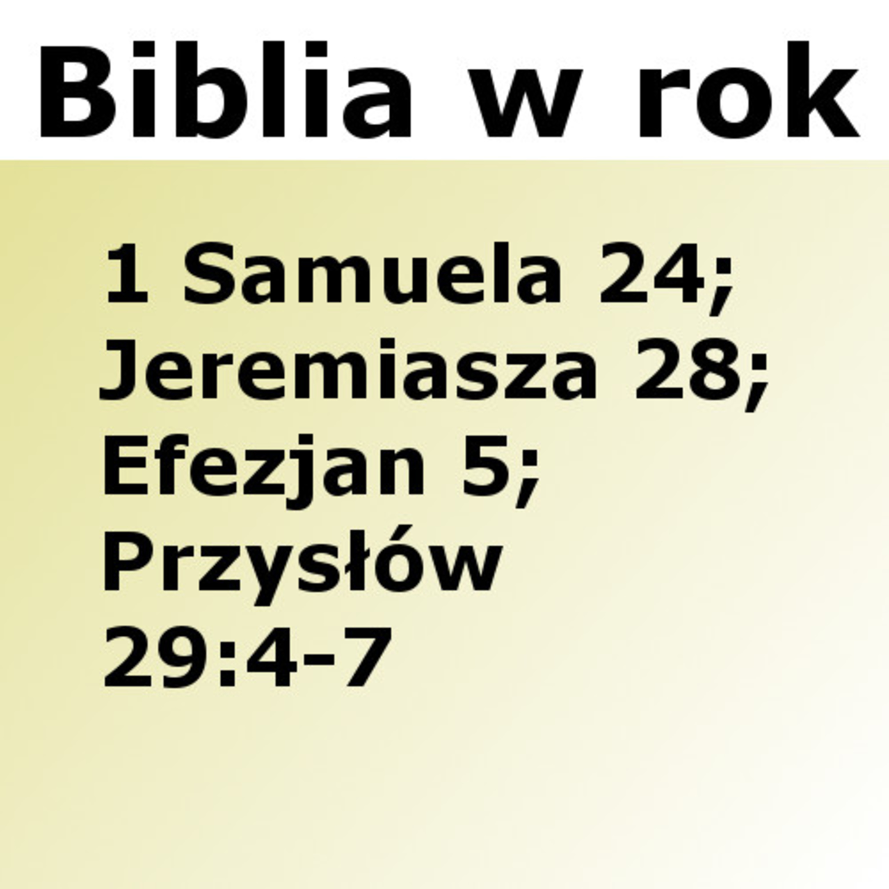 Biblijne przemyślenia