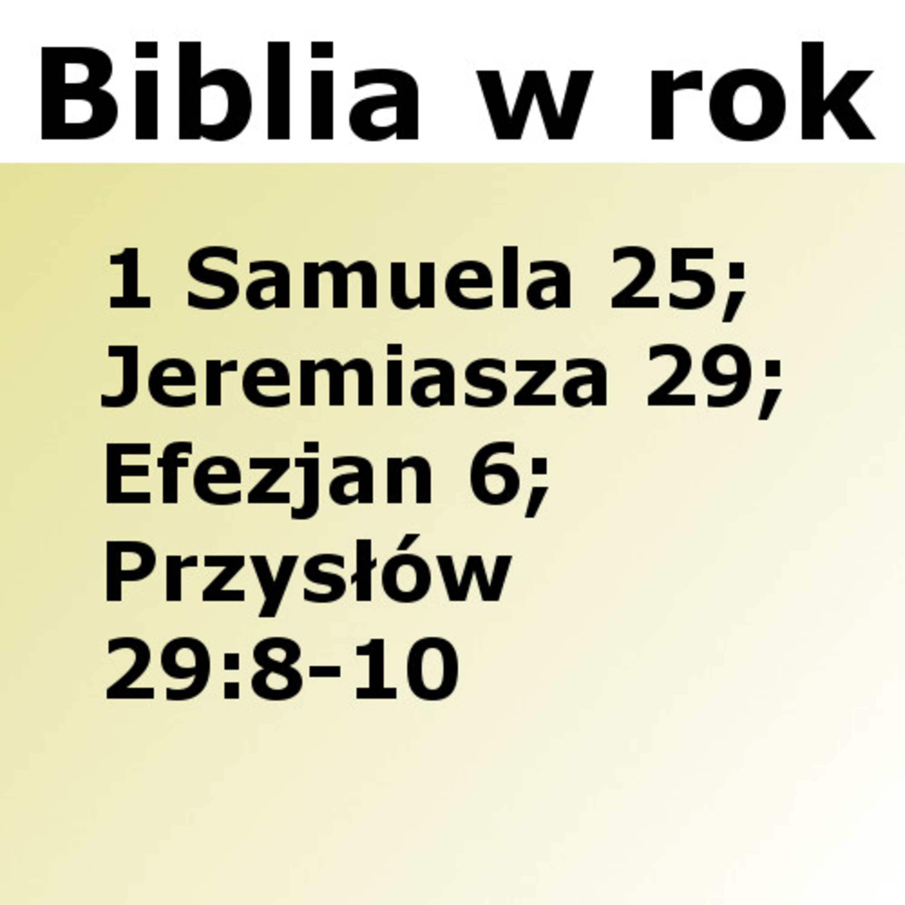 Biblijne przemyślenia