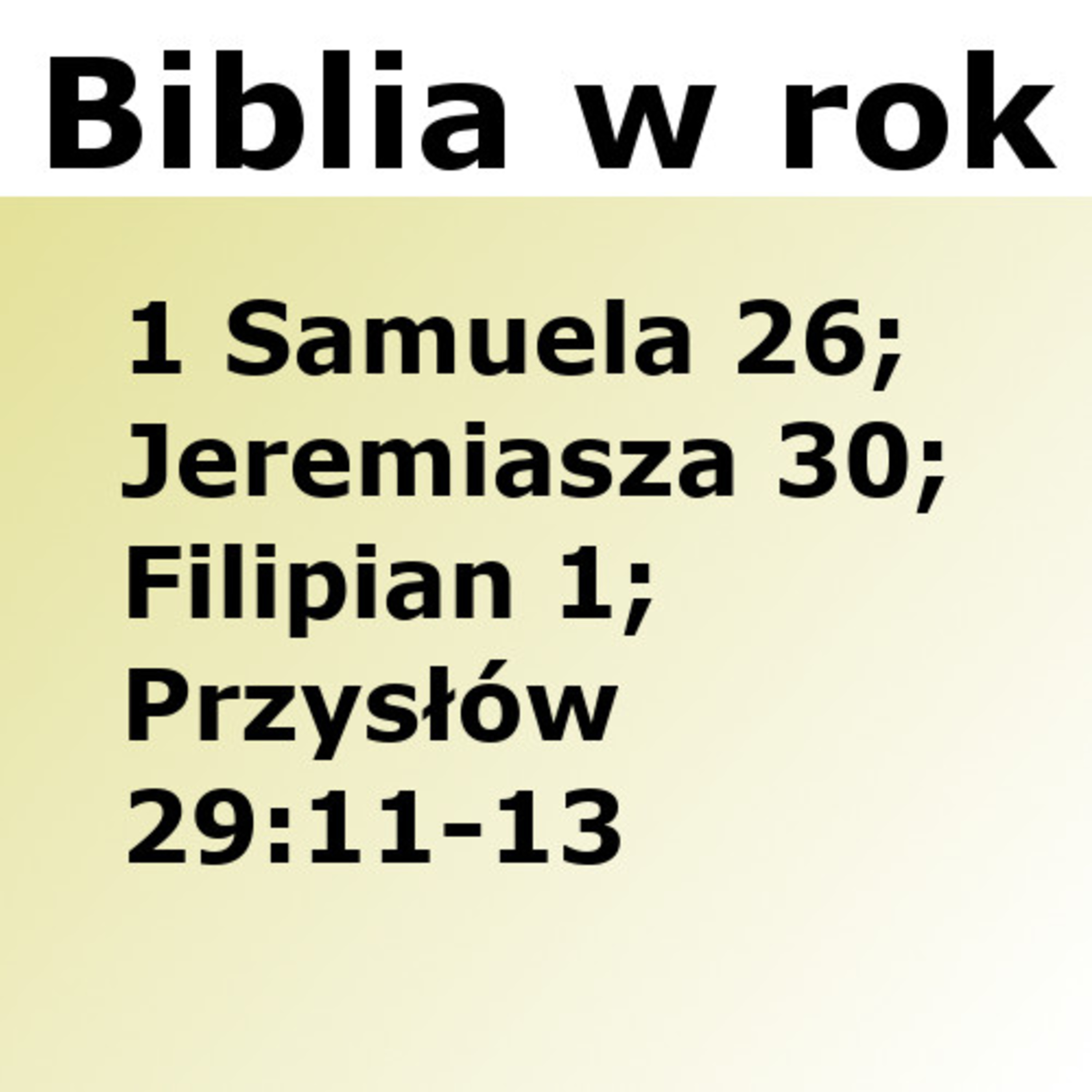 Biblijne przemyślenia