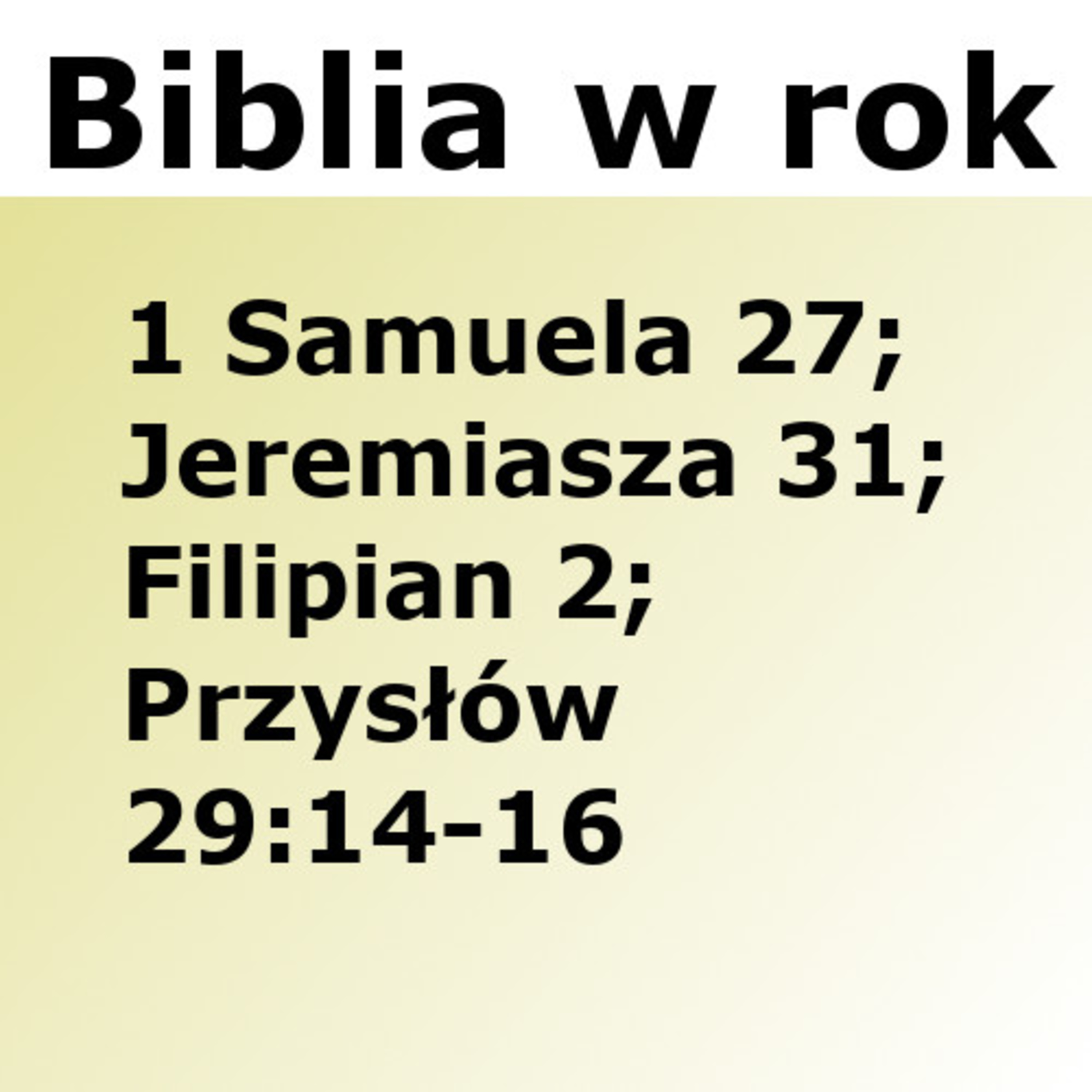 Biblijne przemyślenia