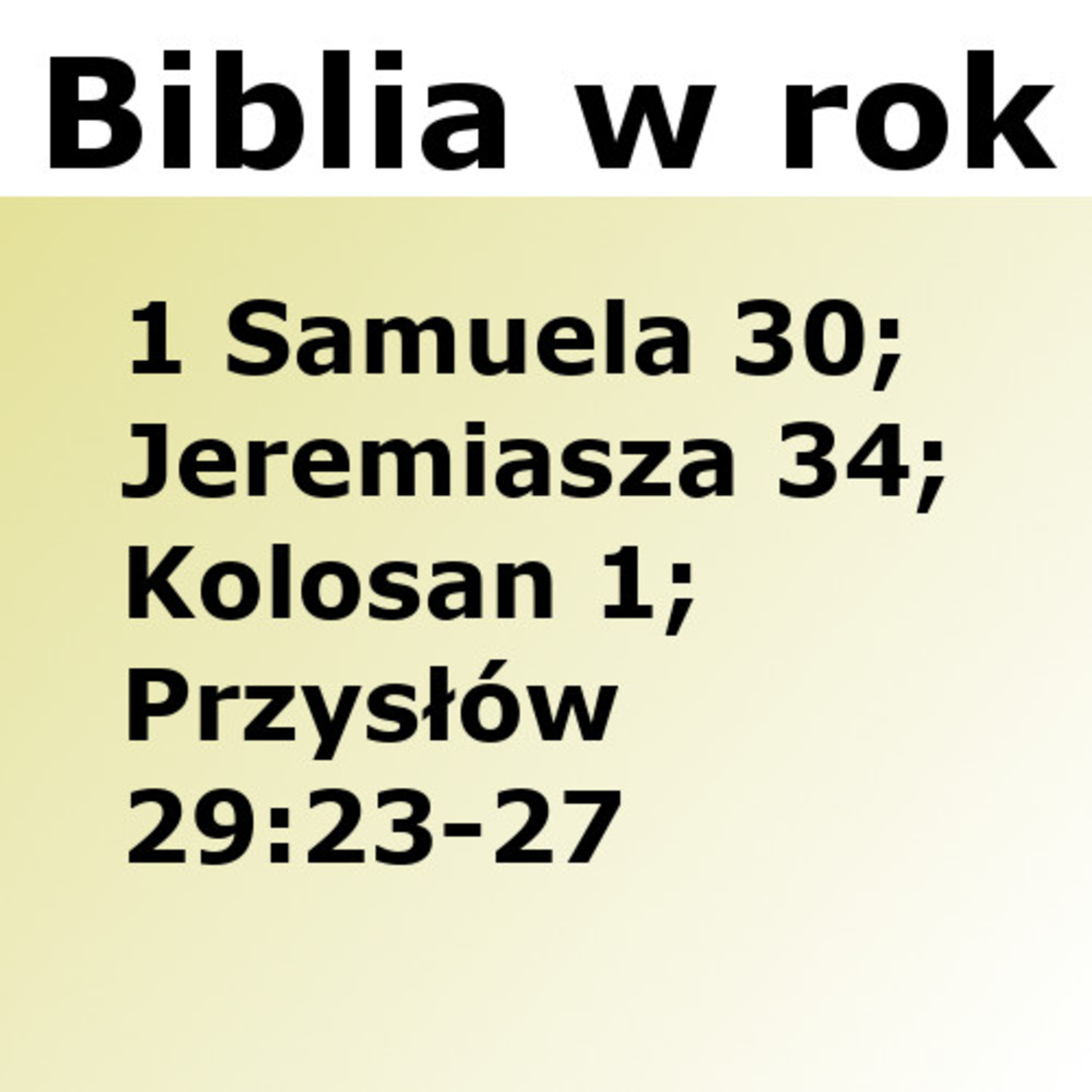 Biblijne przemyślenia