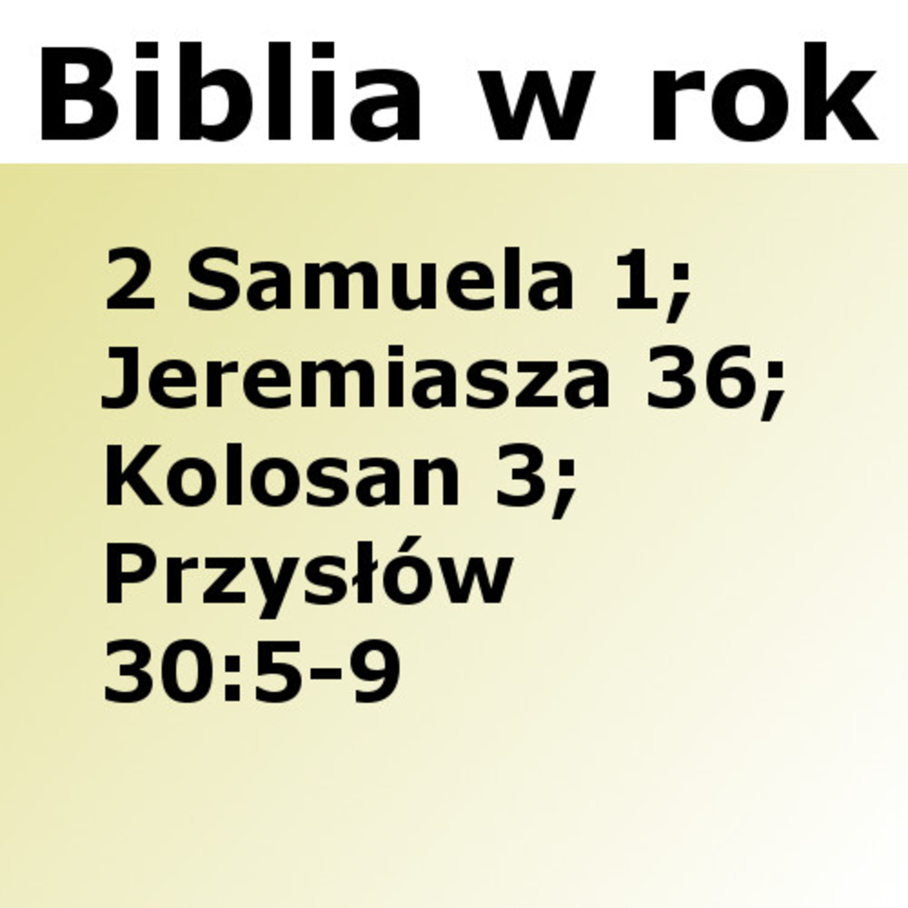 Biblijne przemyślenia
