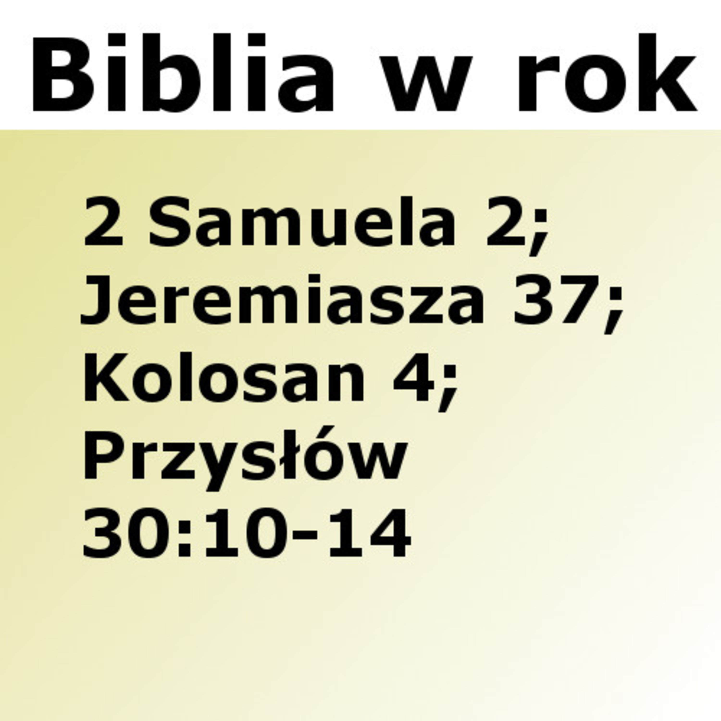 Biblijne przemyślenia