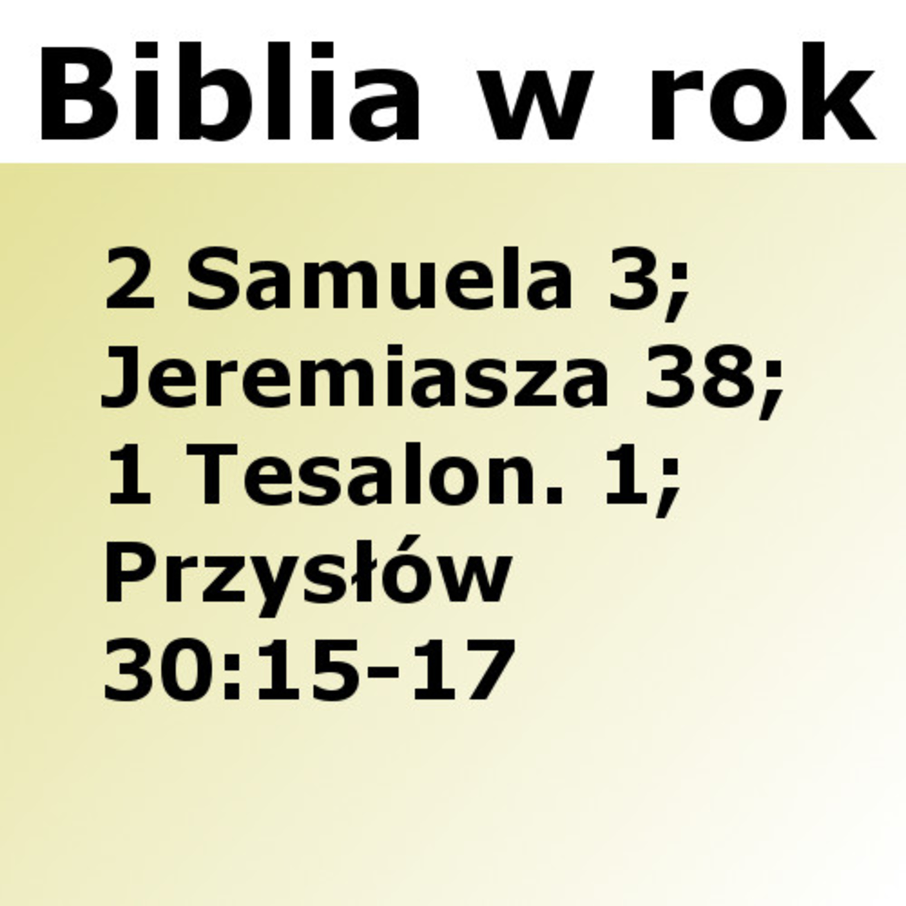 Biblijne przemyślenia