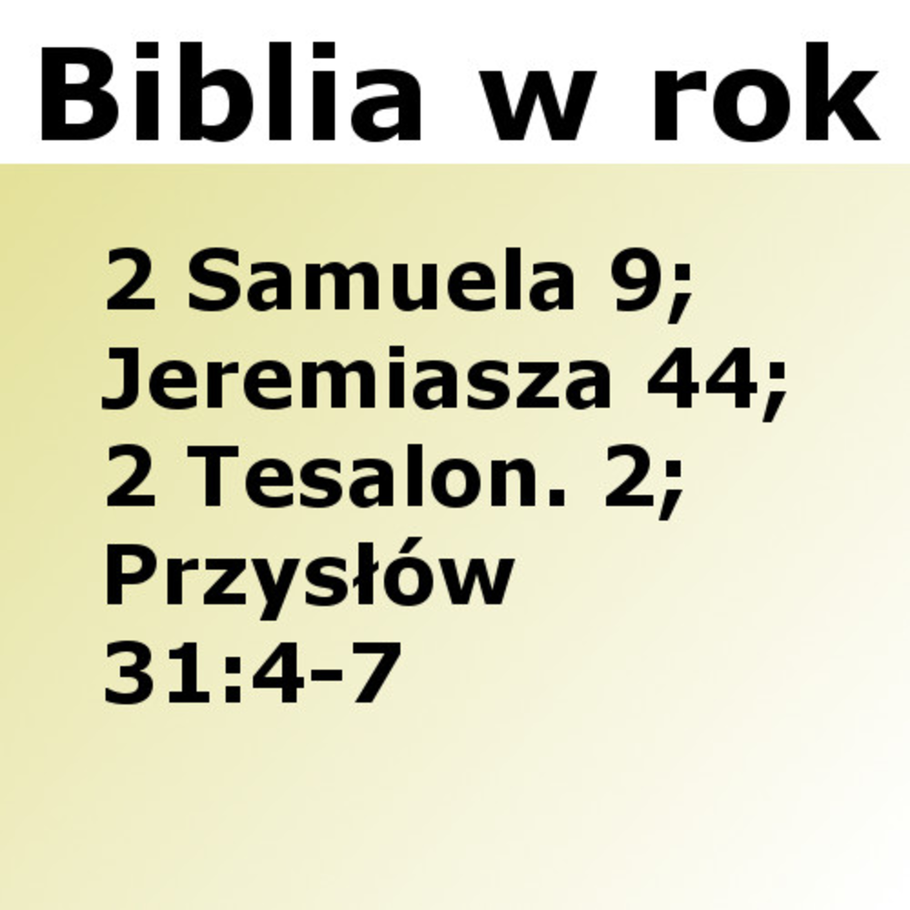 Biblijne przemyślenia