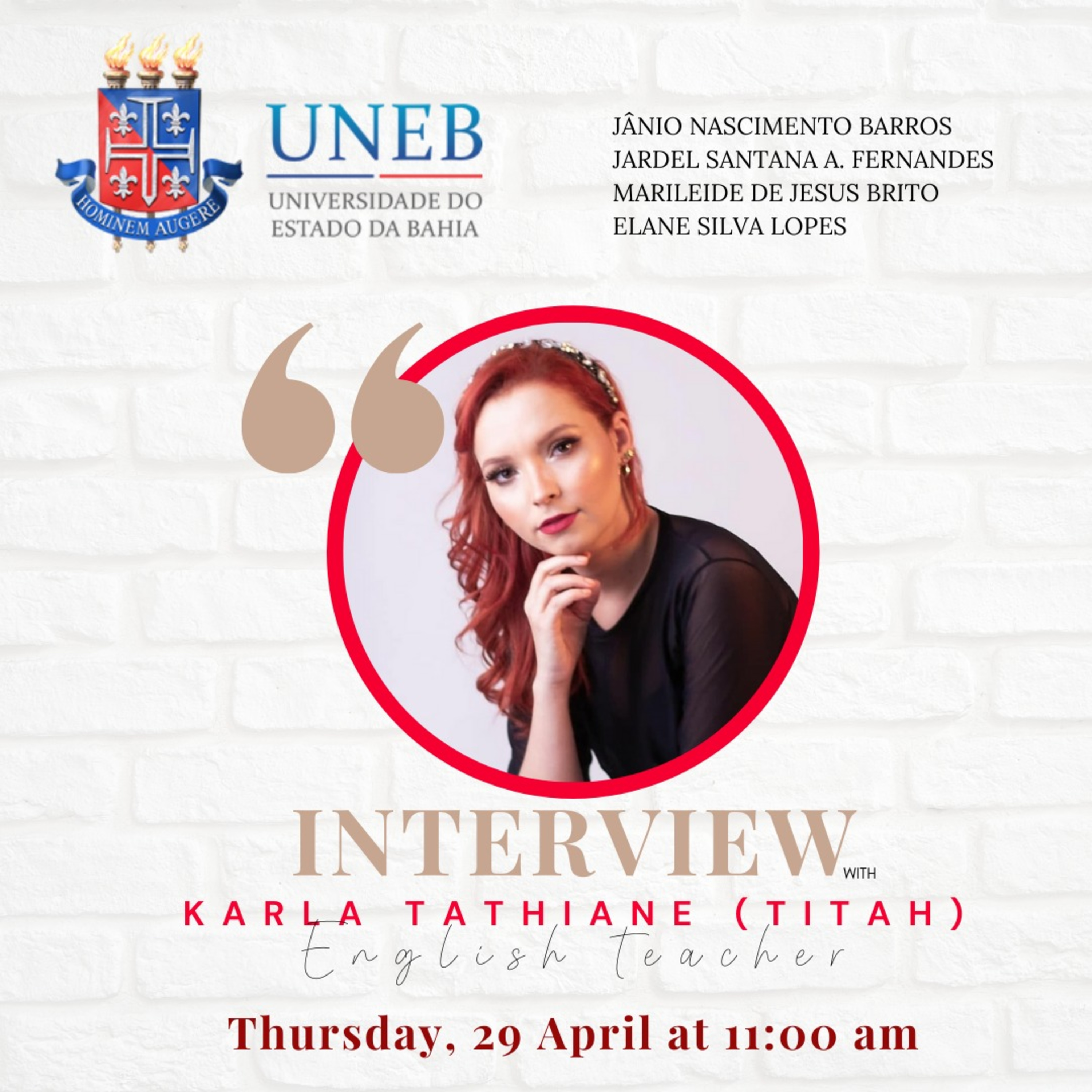 The Interview with The English Teacher Karla Tathiane (Titah).