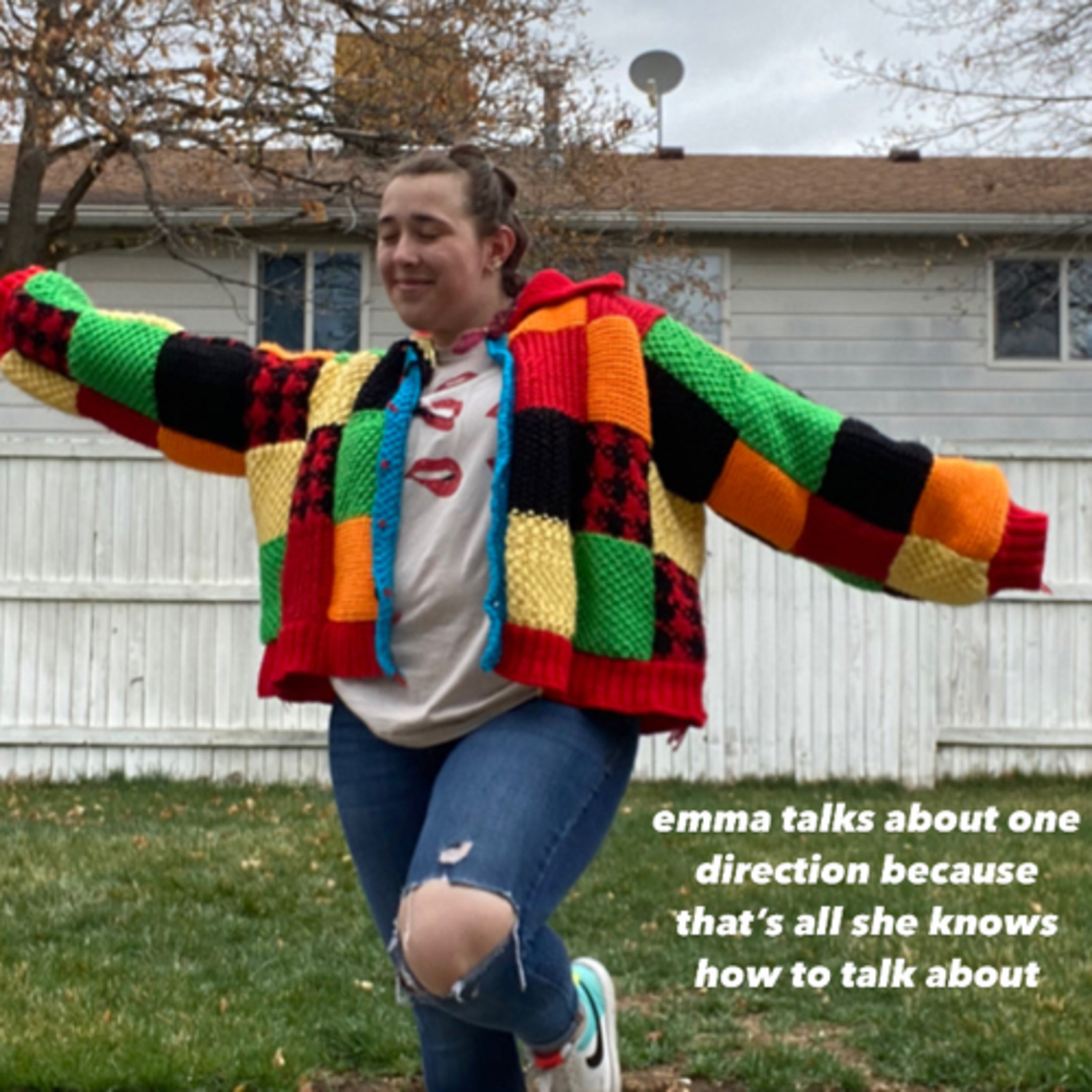 emma talks about one direction because that’s all she knows how to talk about 