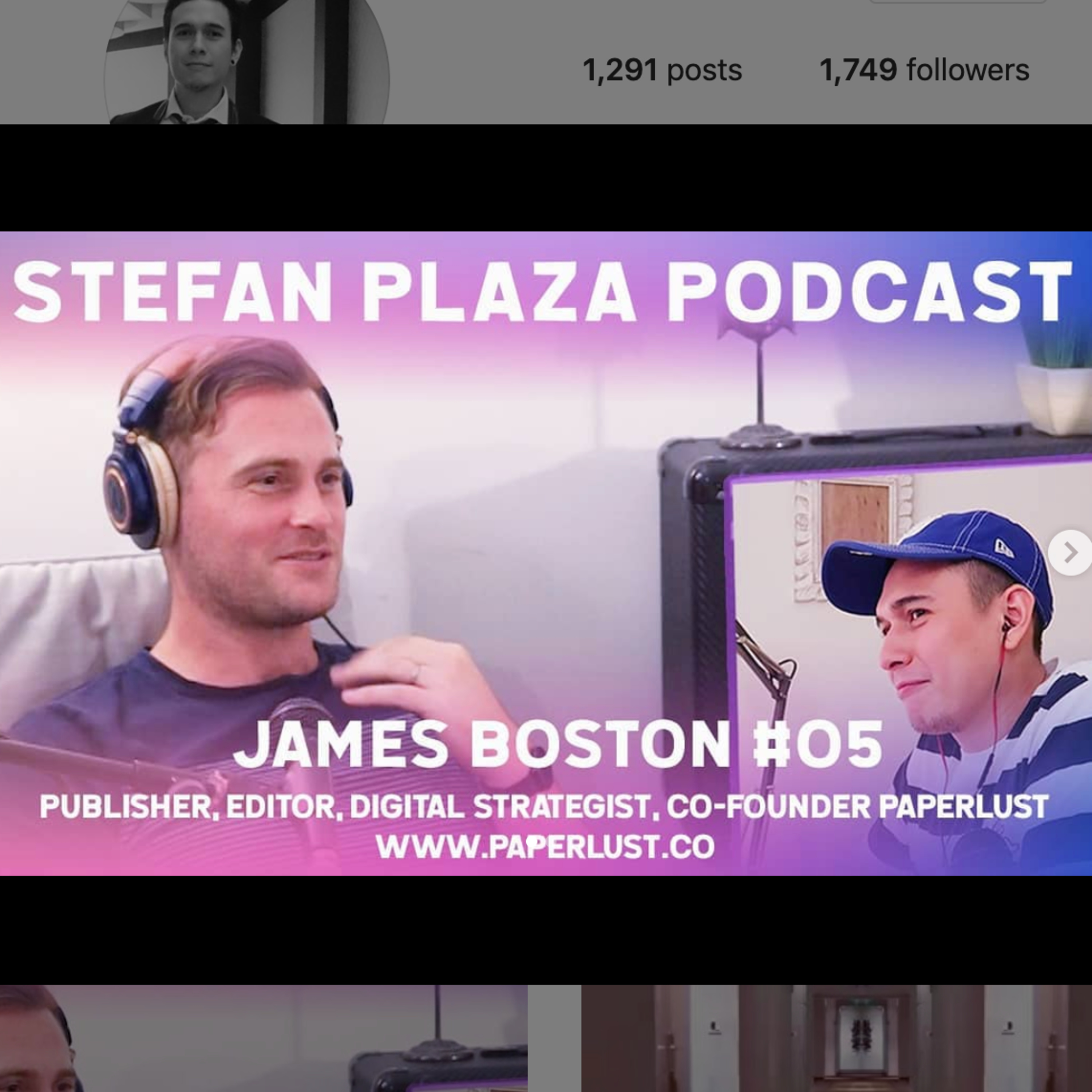 Stefan Plaza Podcast #5 - James Boston (Publisher, Editor, Digital Strategist, Co-founder Paperlust.co) episode artwork