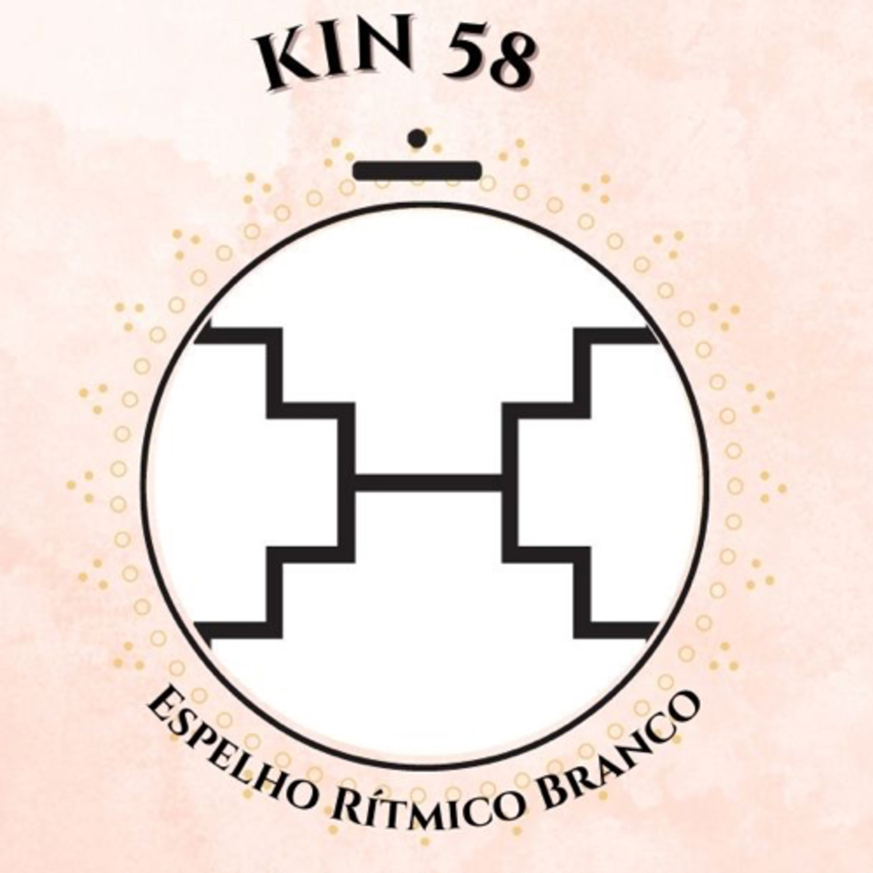 Sincronização do dia 01/04/2023.           Kin 58 - Espelho Rítmico Branco 