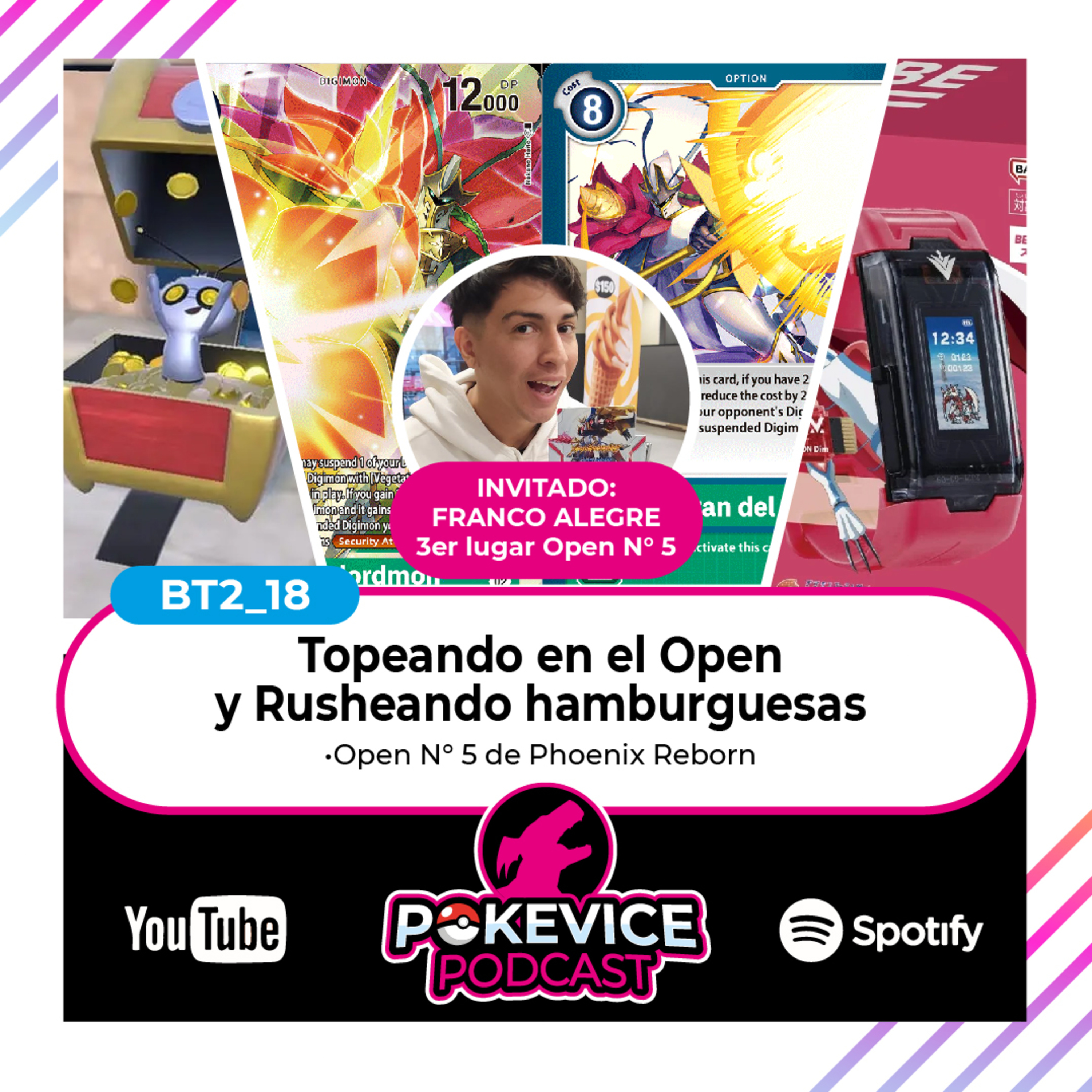 PokeVice Podcast - BT2_18 Digimon TCG - Open n° 5 | Podcast TCG | Invitado Franco Alegre episode artwork