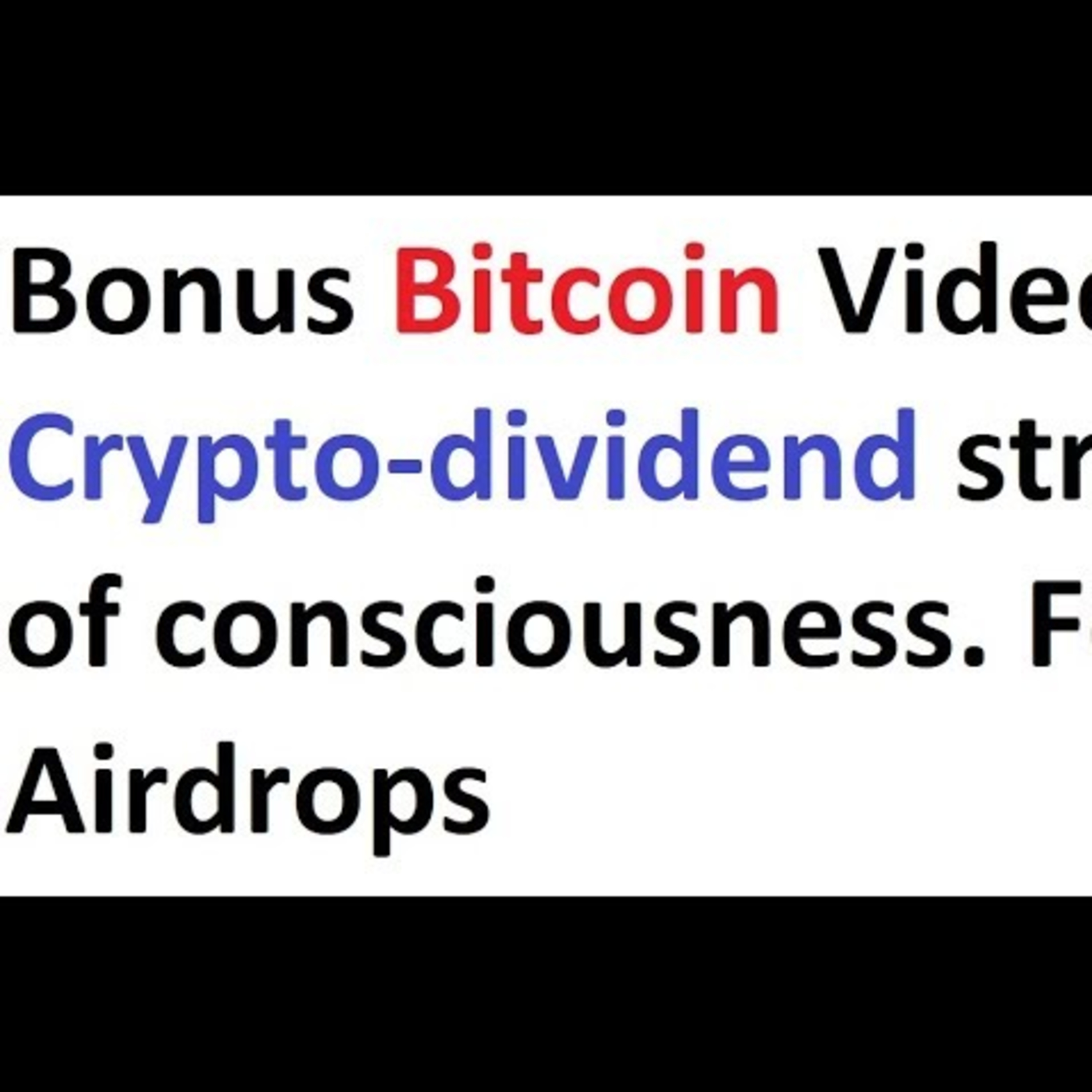 Bitcoin Crypto-dividend stream of consciousness. Forks, Airdrops, history! episode artwork