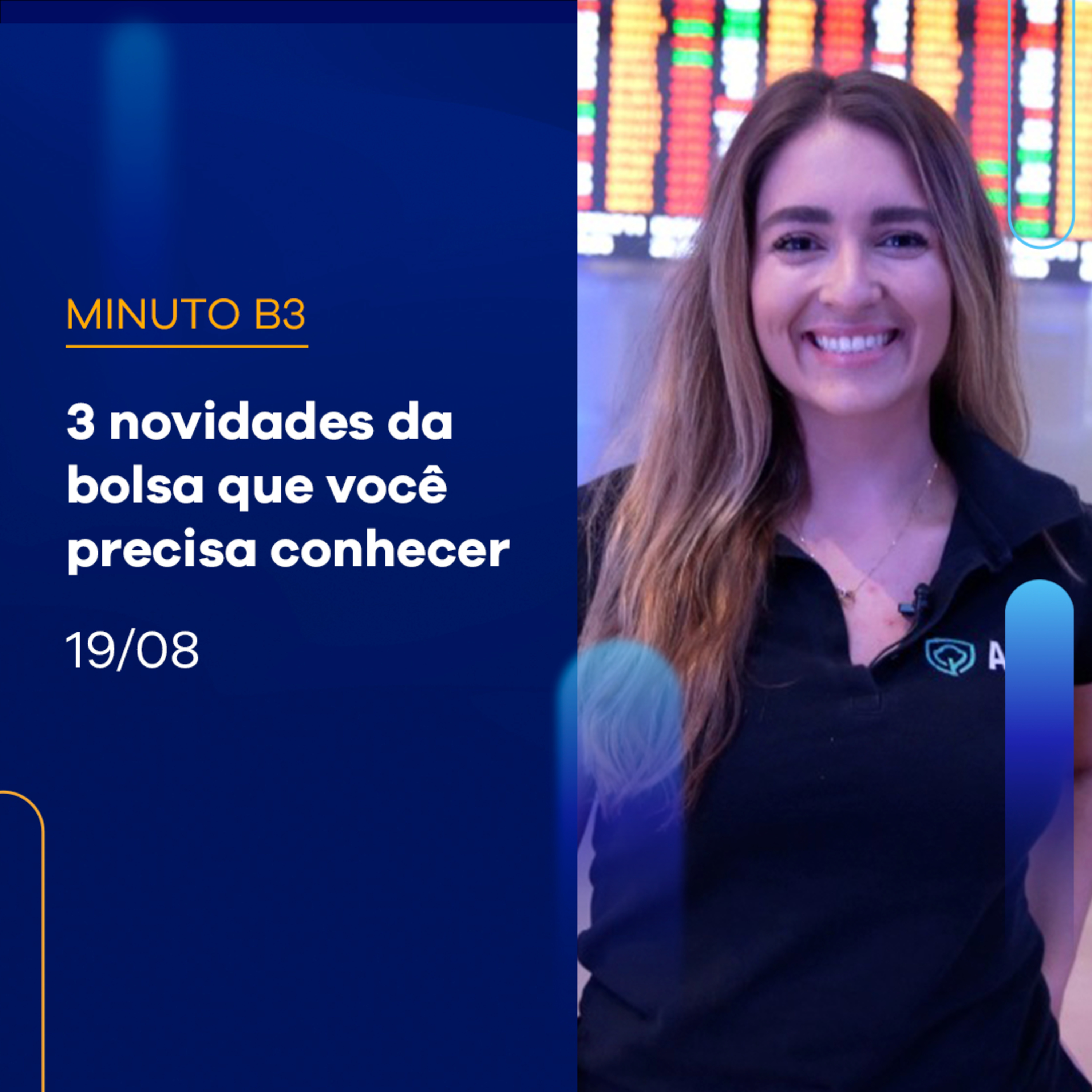 Resumo da semana: 3 novidades da bolsa que você precisa saber | Minuto B3 - 19/08 episode artwork