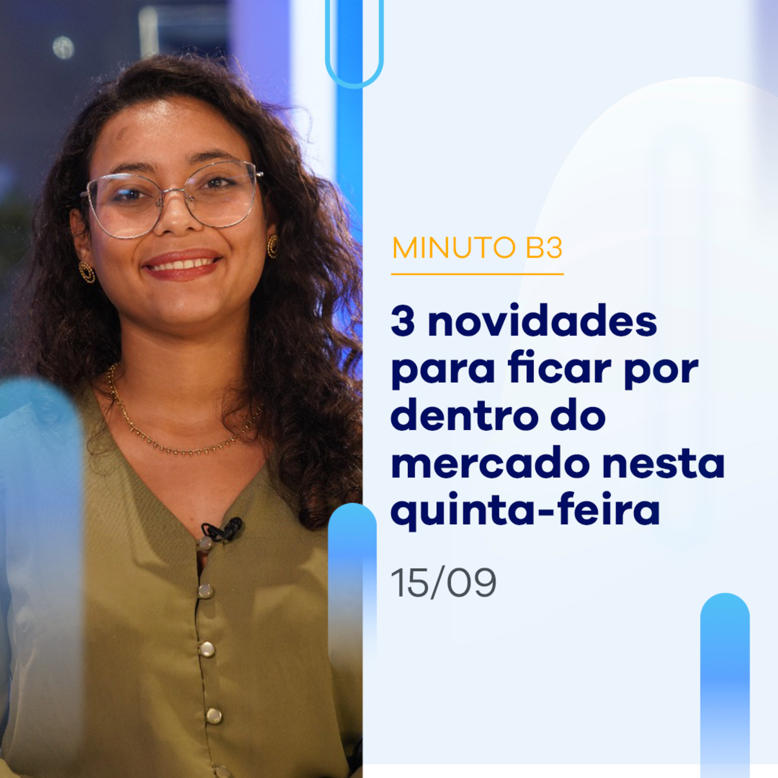 Empresa de tecnologia tem novo código na bolsa e mais 2 novidades | Minuto B3 - 15/09 episode artwork