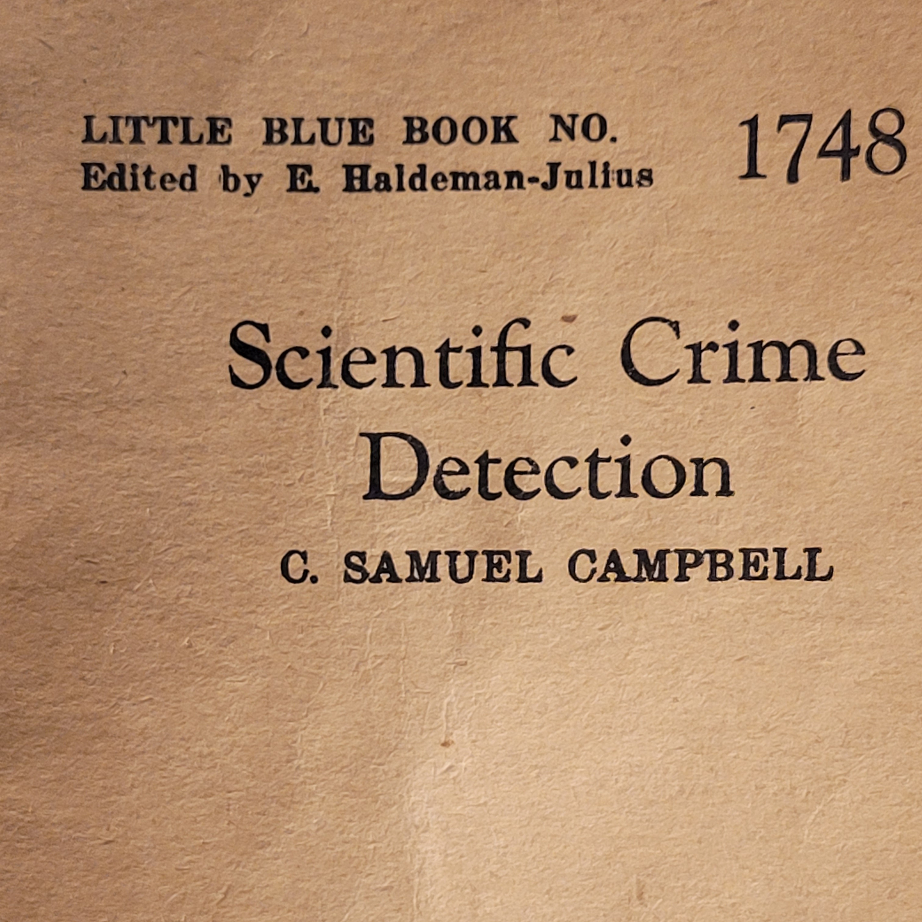Scientific crime detection. Book number 1748. Part 3