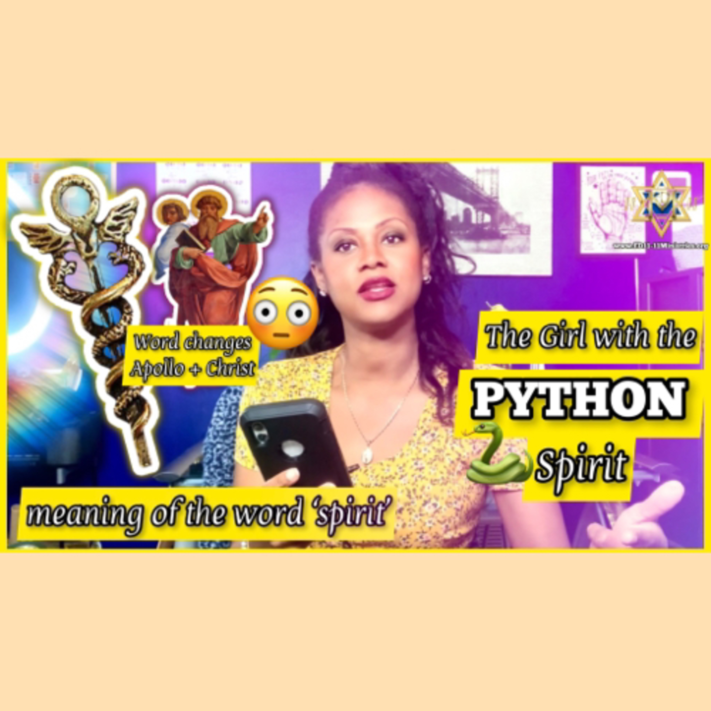 The Girl w/ the 🐍 spirit #divination #serpent #spirits meaning🧐 #apollo #ancientknowledge #acts16
