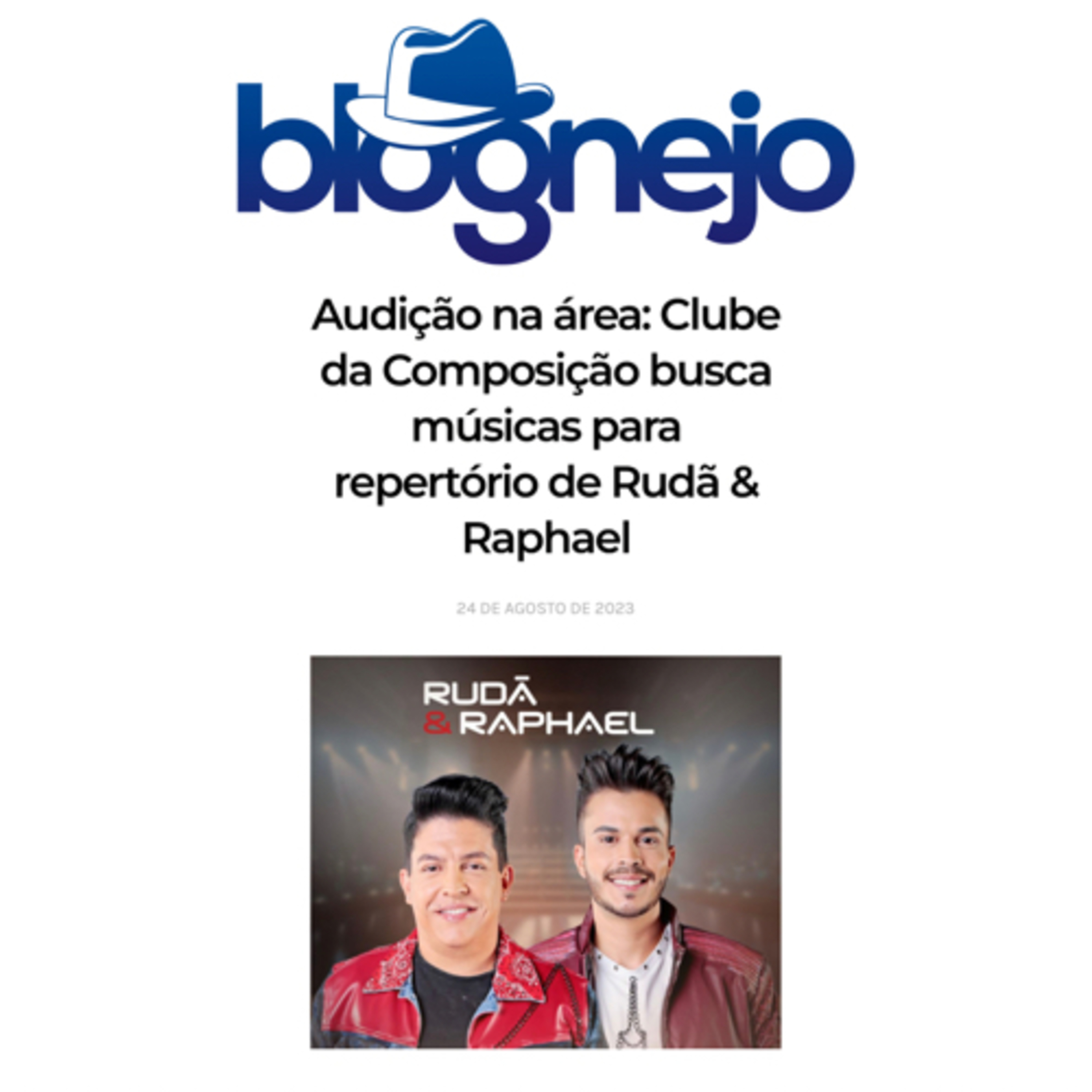 Audição na área: Clube da Composição busca músicas para repertório de Rudã & Raphael episode artwork