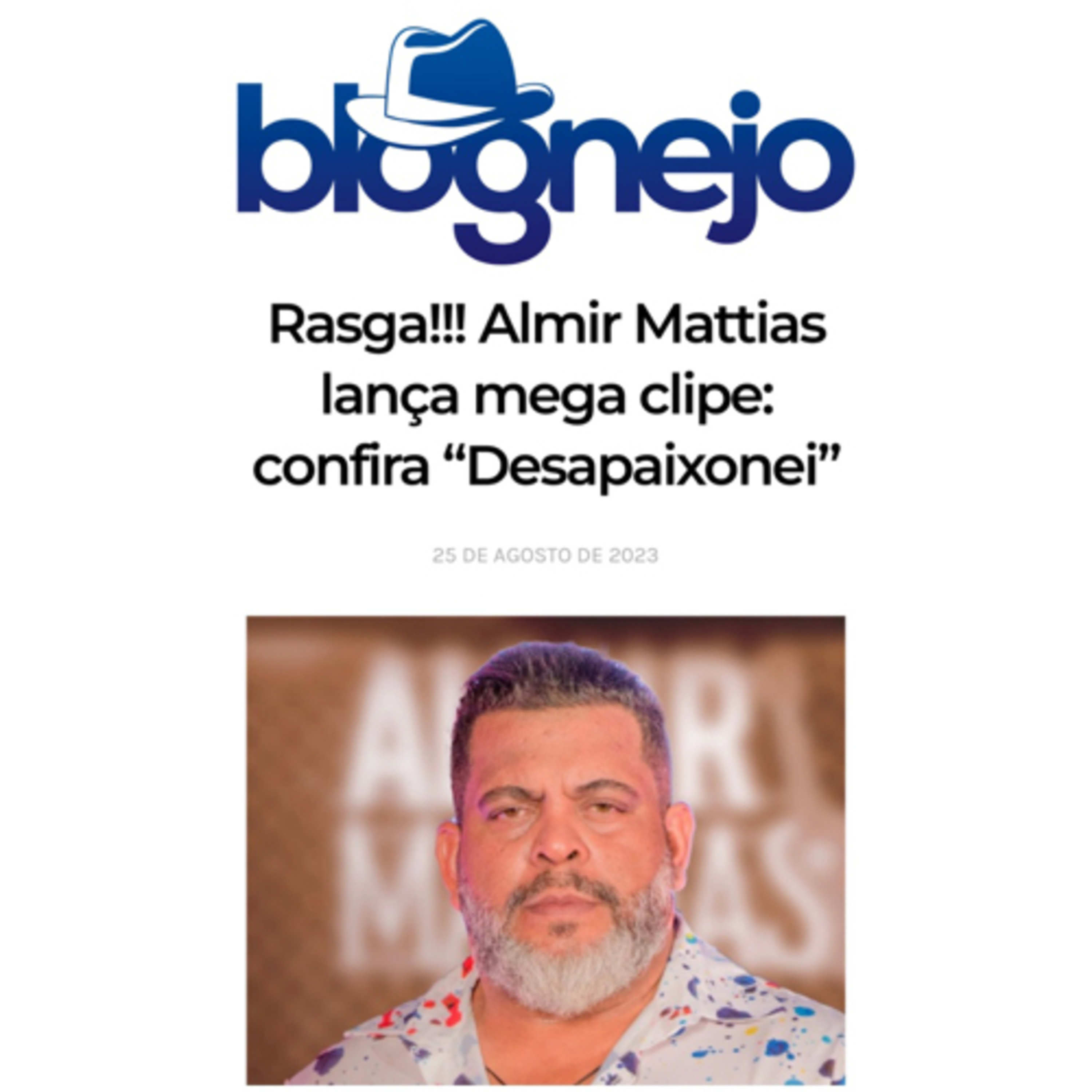 Rasga!!! Almir Mattias lança mega clipe: confira “Desapaixonei” episode artwork