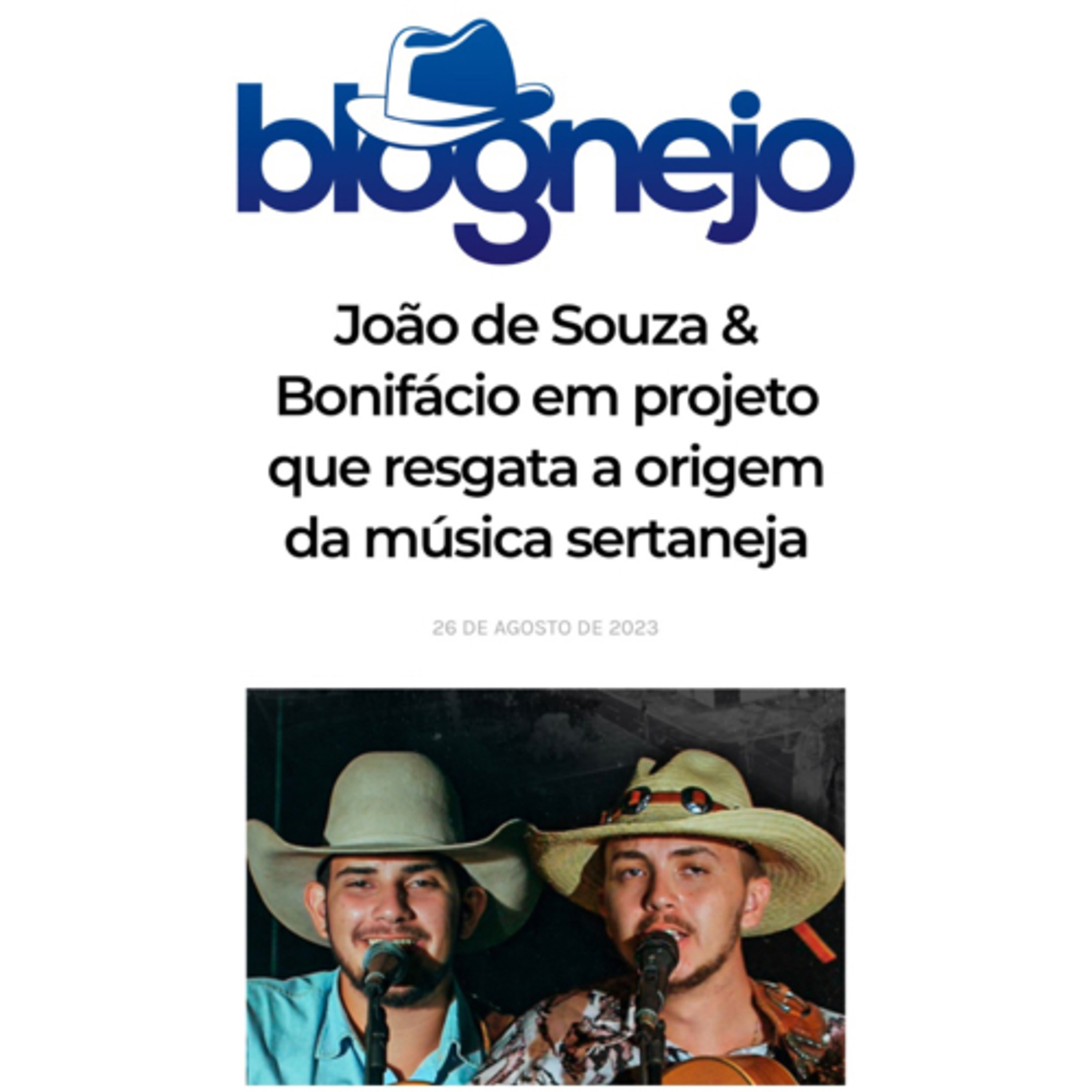 João de Souza & Bonifácio em projeto que resgata a origem da música sertaneja episode artwork