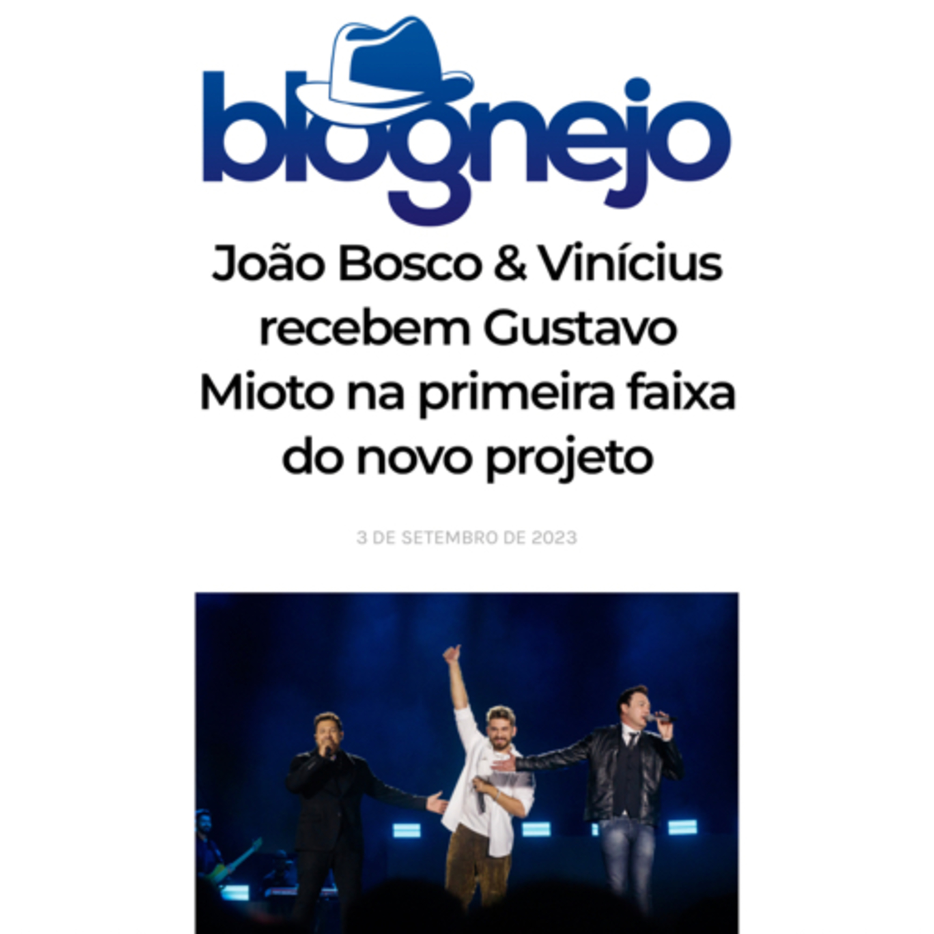 João Bosco & Vinícius recebem Gustavo Mioto na primeira faixa do novo projeto episode artwork