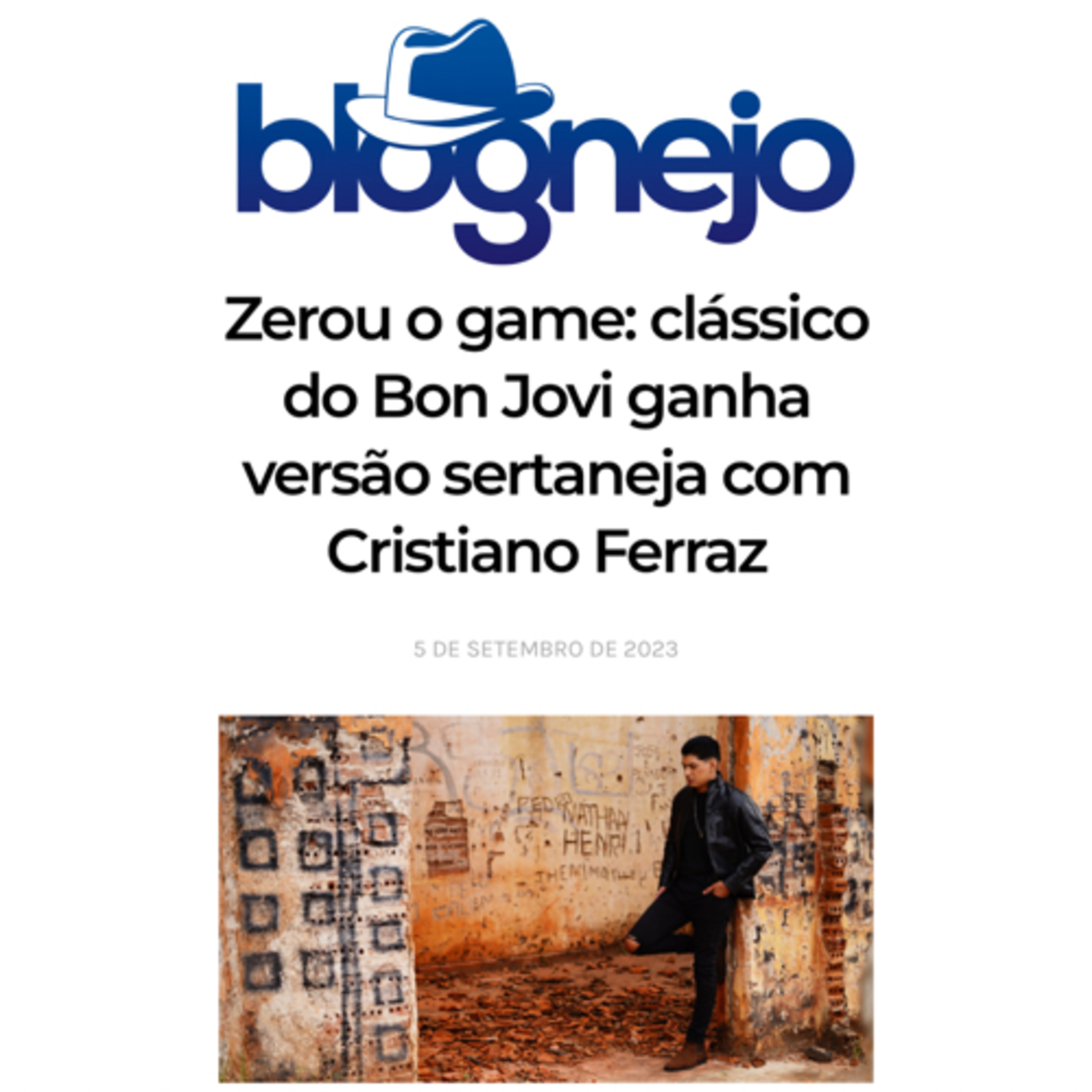 Zerou o game: clássico do Bon Jovi ganha versão sertaneja com Cristiano Ferraz episode artwork