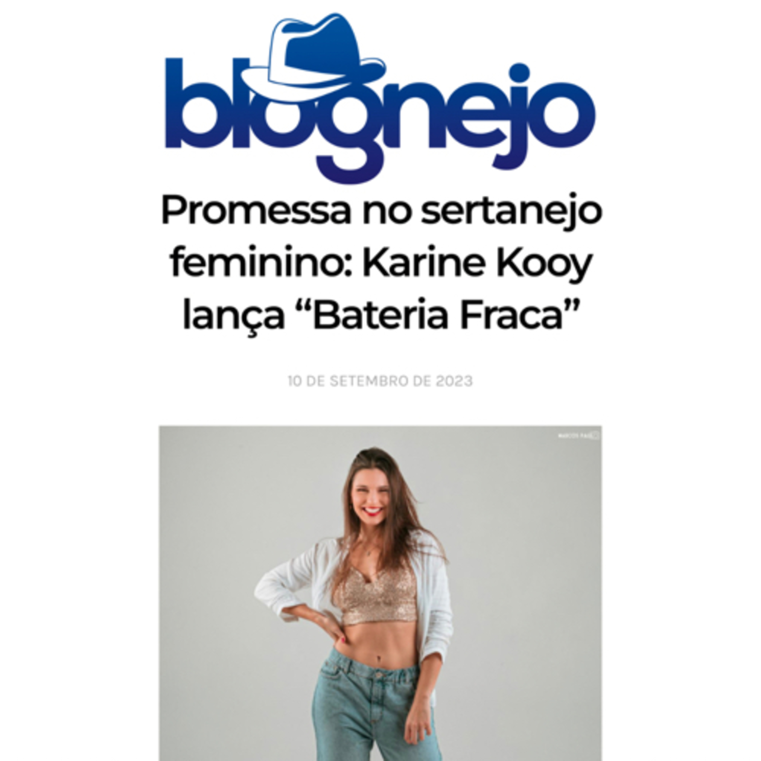 Promessa no sertanejo feminino: Karine Kooy lança “Bateria Fraca” episode artwork