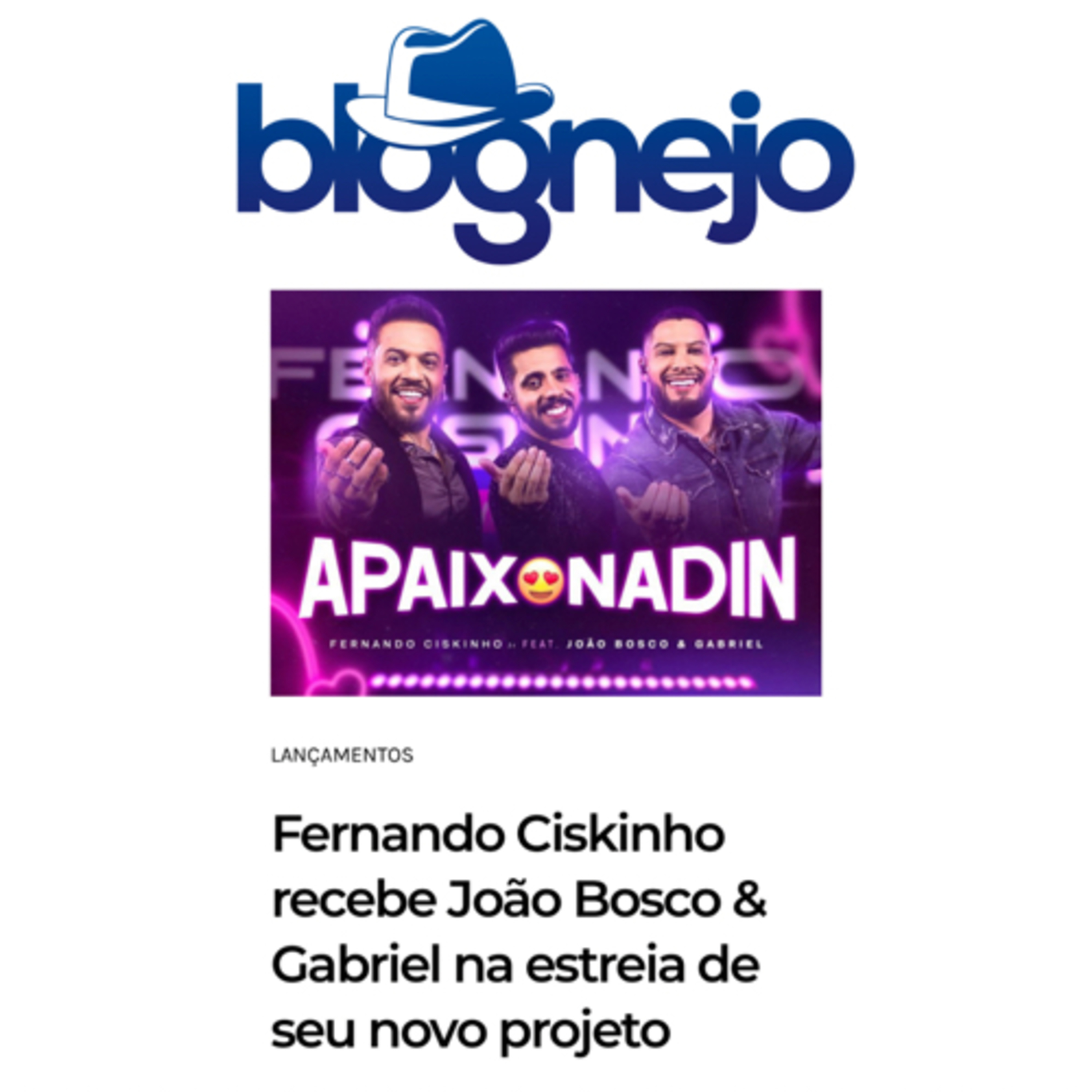 Fernando Ciskinho recebe João Bosco & Gabriel na estreia de seu novo projeto episode artwork
