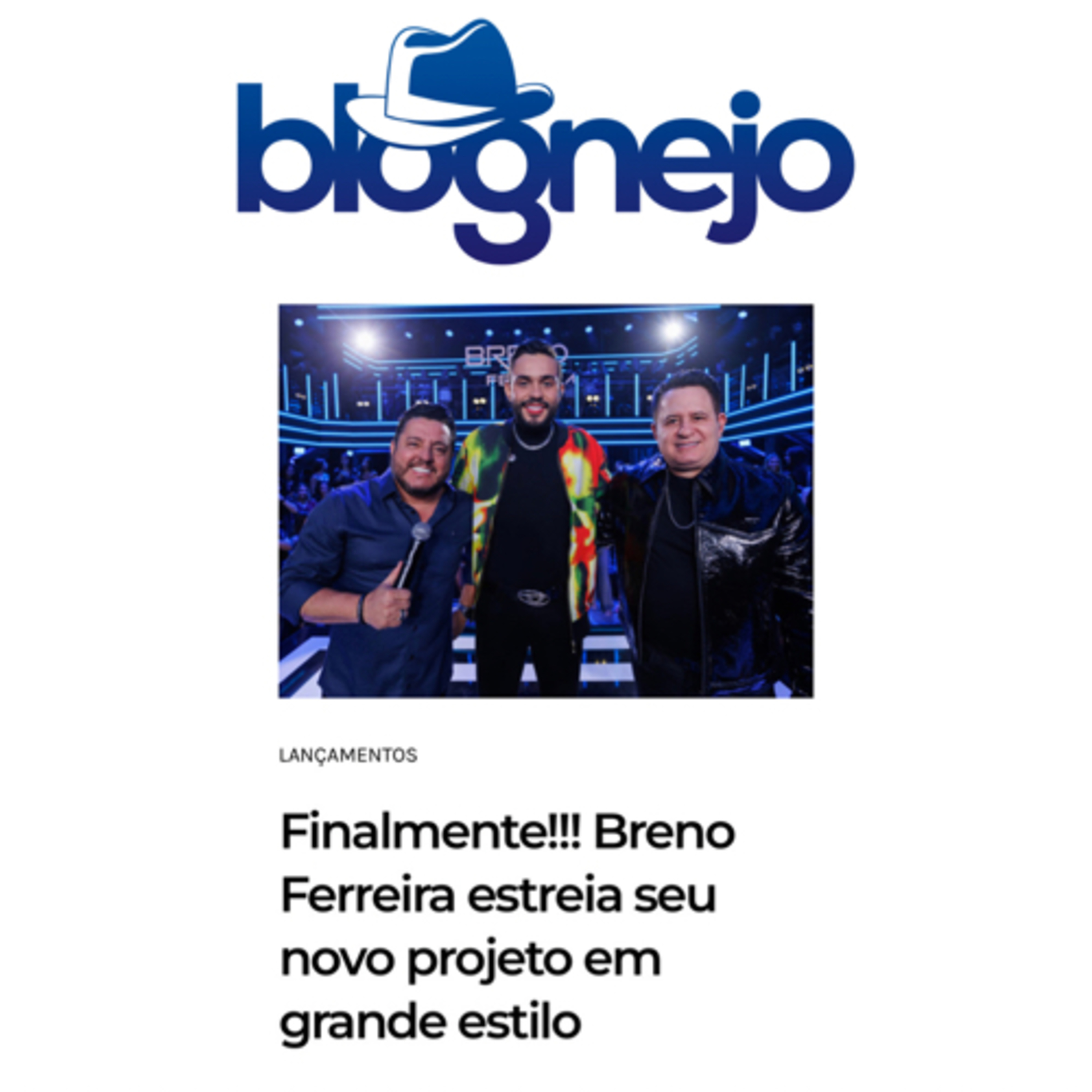 Finalmente!!! Breno Ferreira estreia seu novo projeto em grande estilo episode artwork