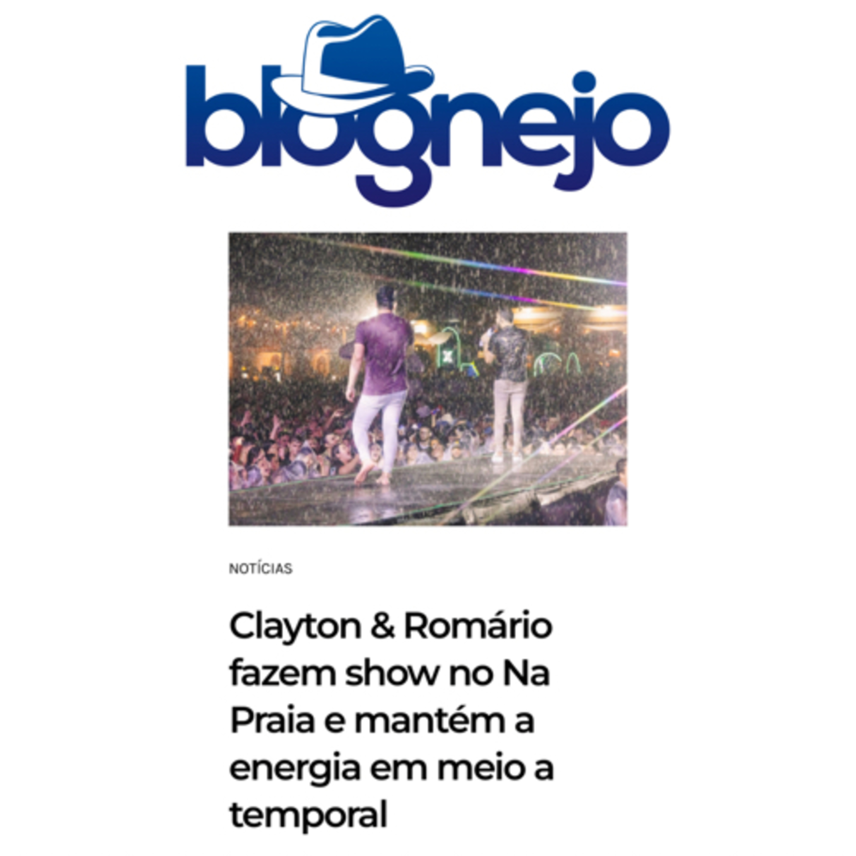 Clayton & Romário fazem show no Na Praia e mantém a energia em meio a temporal episode artwork