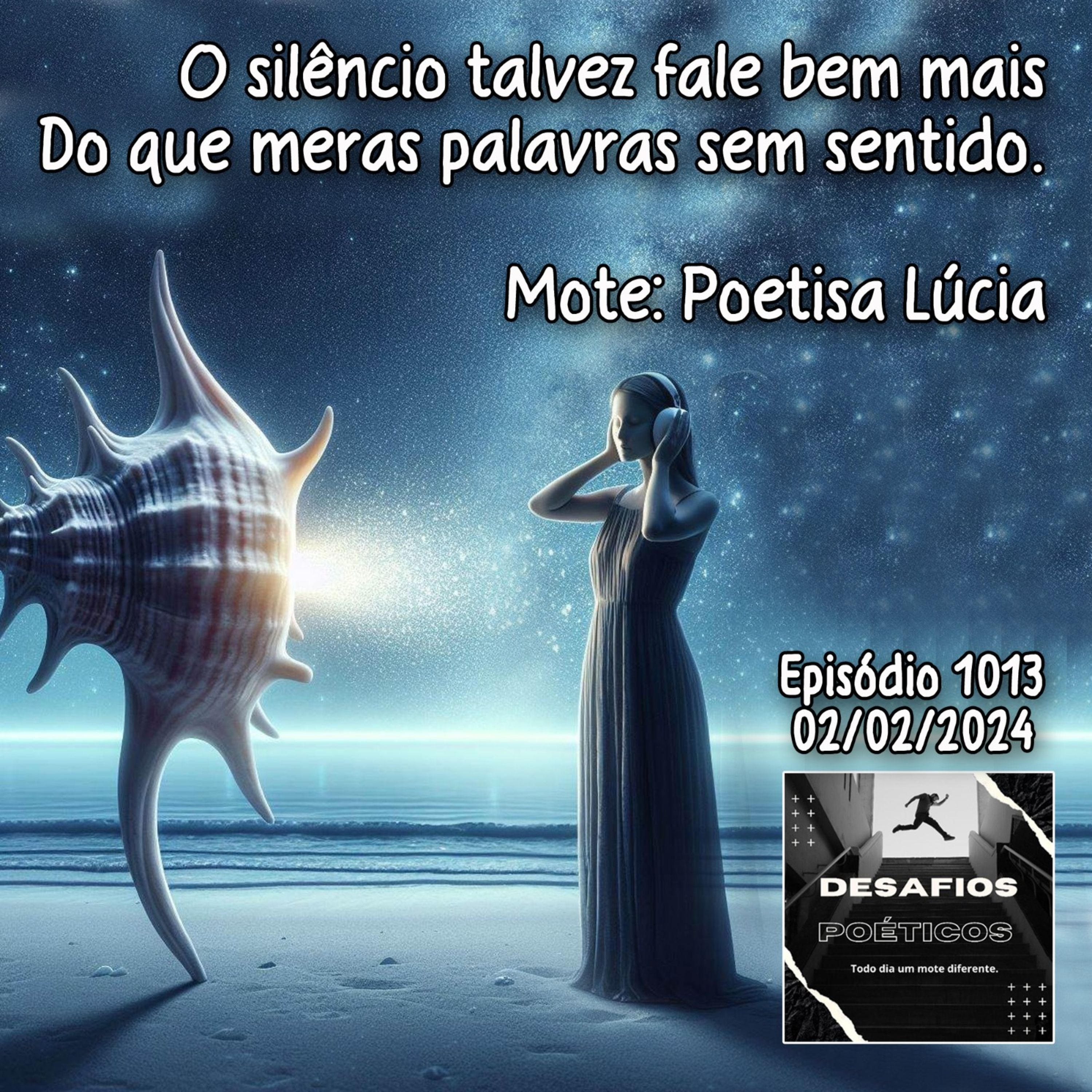 O silêncio talvez fale bem mais, do que meras palavras sem sentido. Mote: Poetisa Lúcia #1013