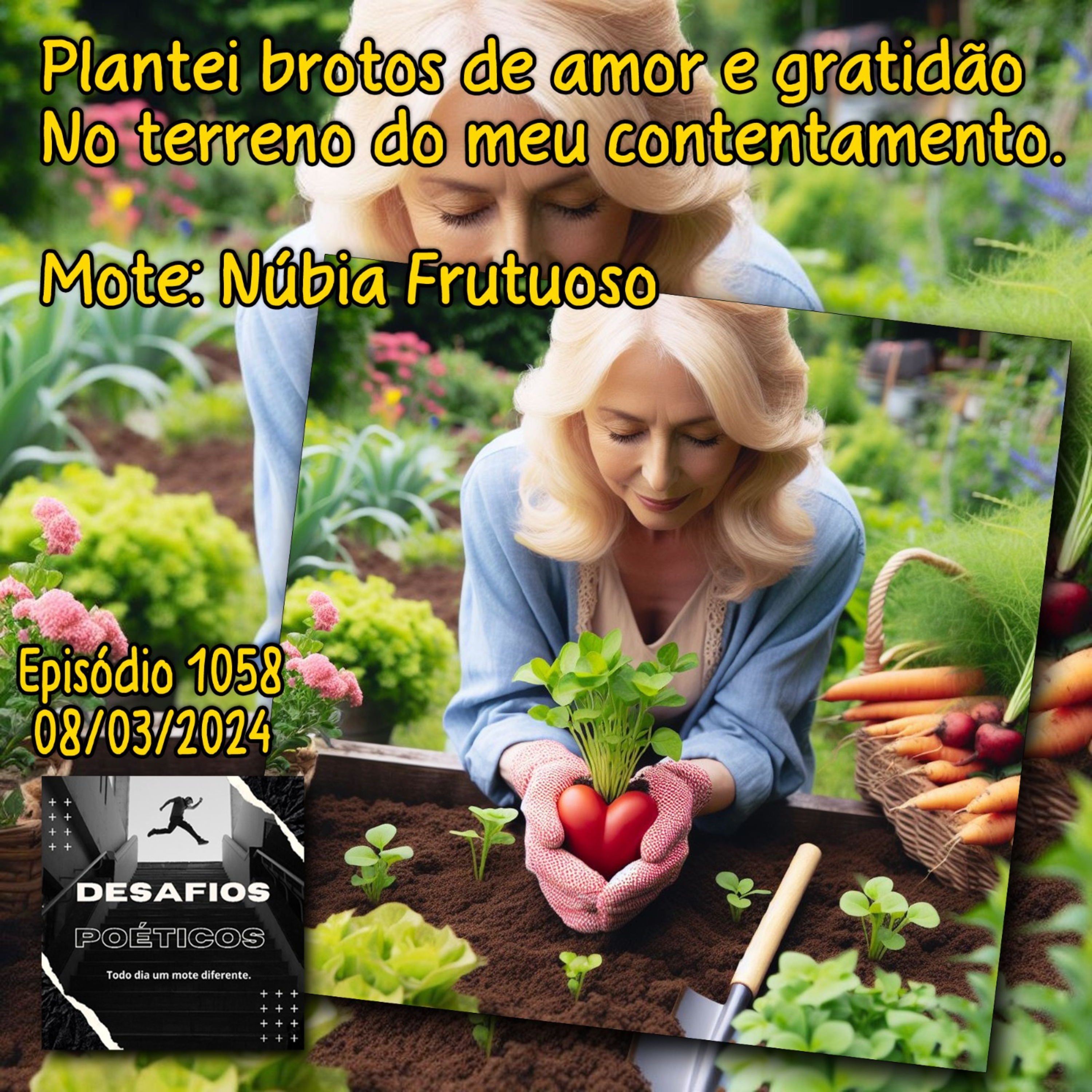 Plantei brotos de amor e gratidão, no terreno do meu contentamento. Mote: Núbia Frutuoso #1058 episode artwork
