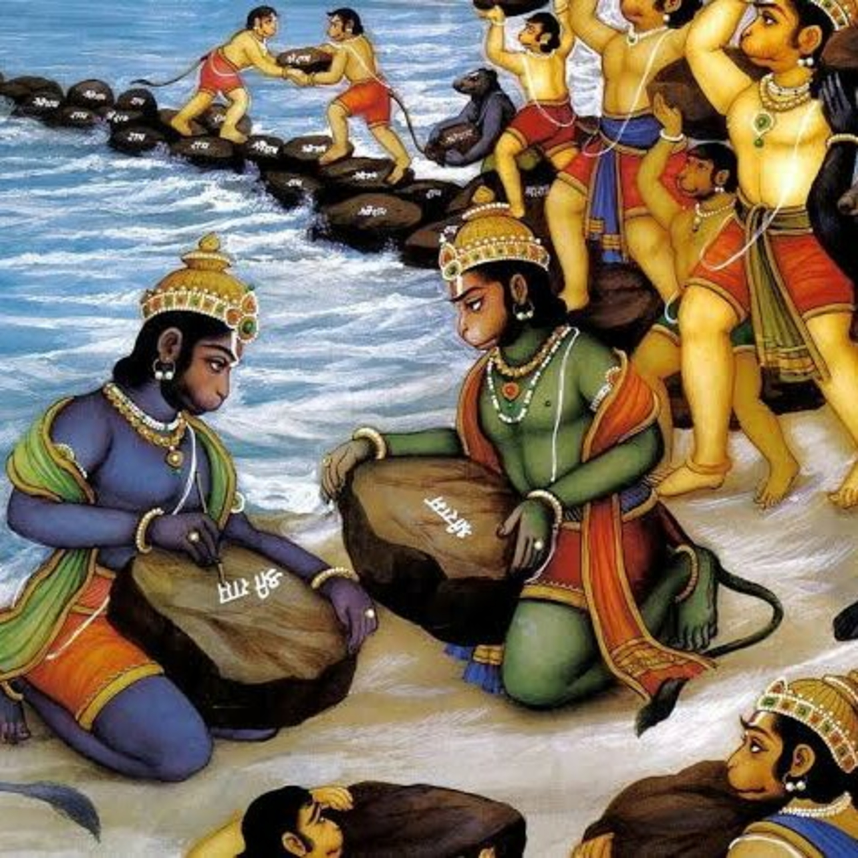 ಸೀತಾ ಶೋಧನೆ, ಲಂಕಾ ದಹನ, ಸಮುದ್ರಕ್ಕೆ ಸೇತುವೆ ನಿರ್ಮಾಣ