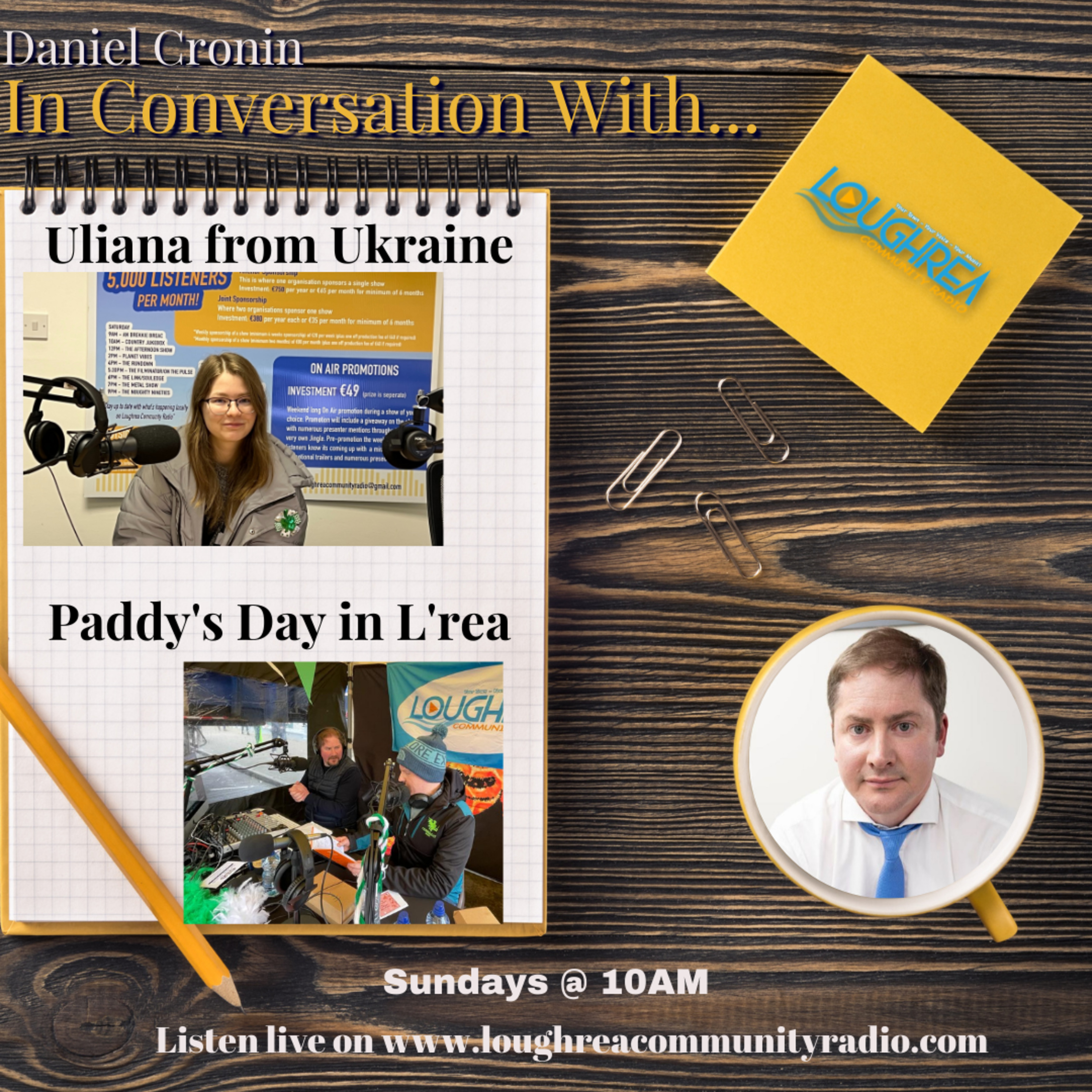 Daniel Cronin In Conversation With Uliana from Ukraine and Paddy's Day Parade in Loughrea