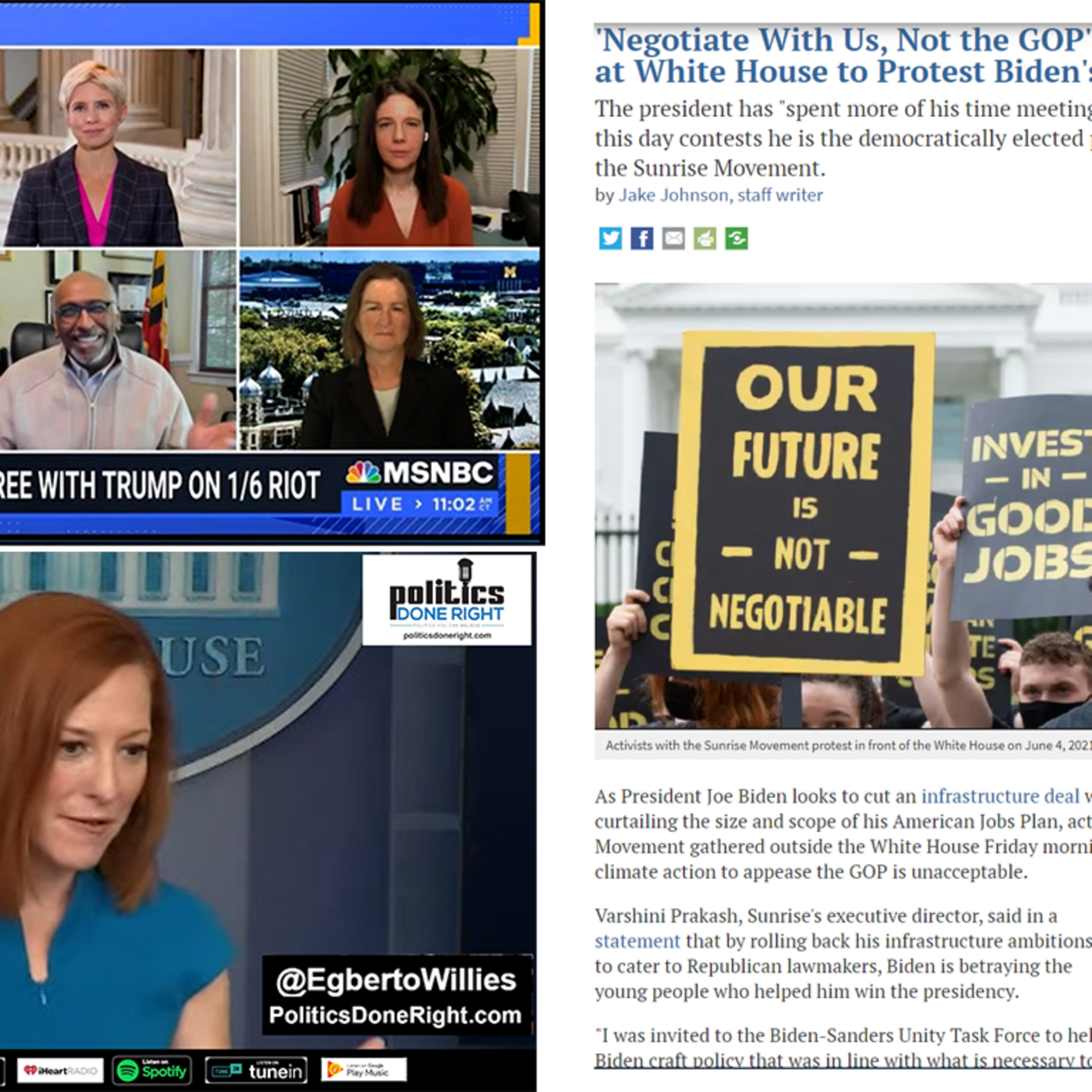 Drop GOP farce, Former GOP Chairman challenges manhood, Jen Psaki missed working-class opportunity