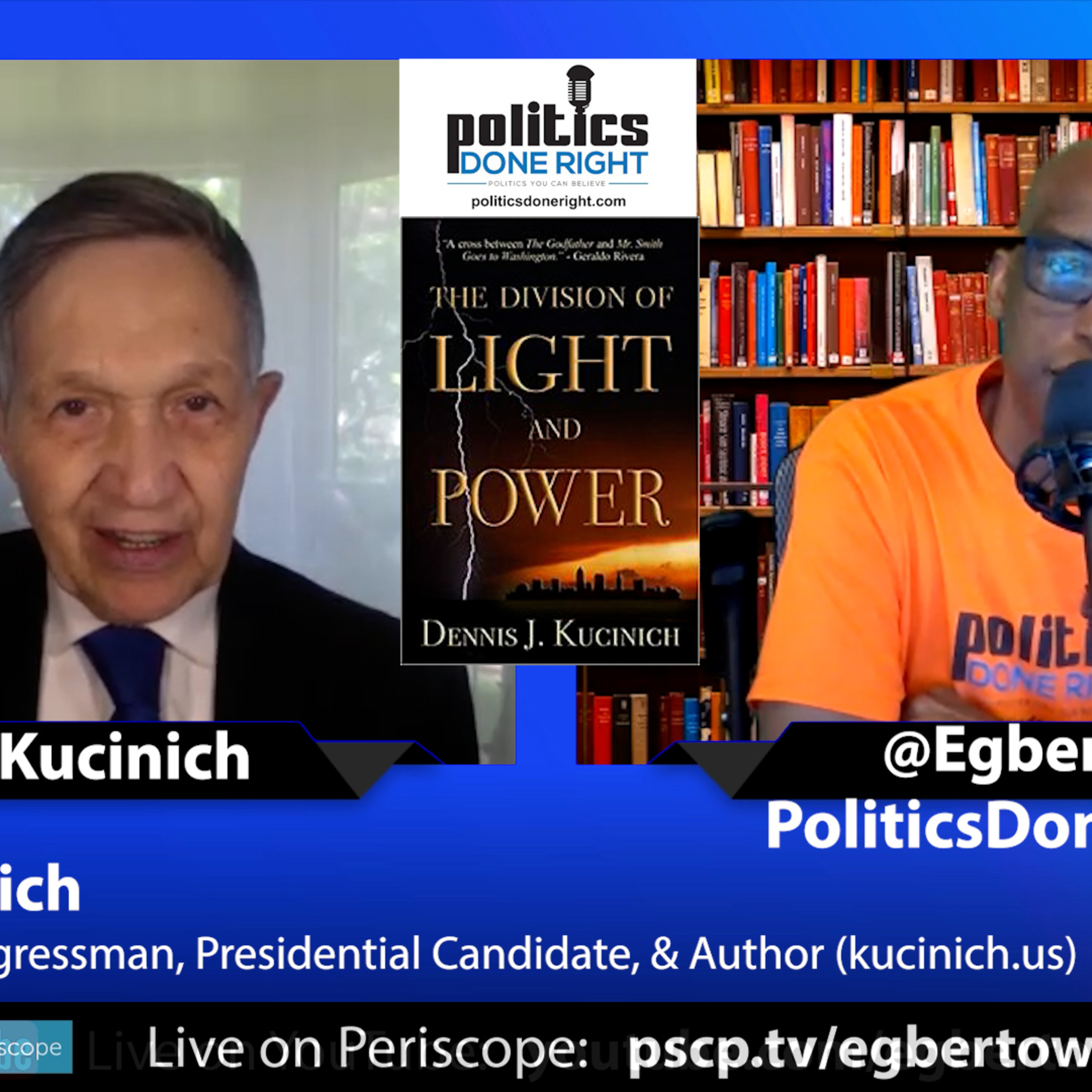 A very engaging Dennis Kucinich on The Division of Light and Power