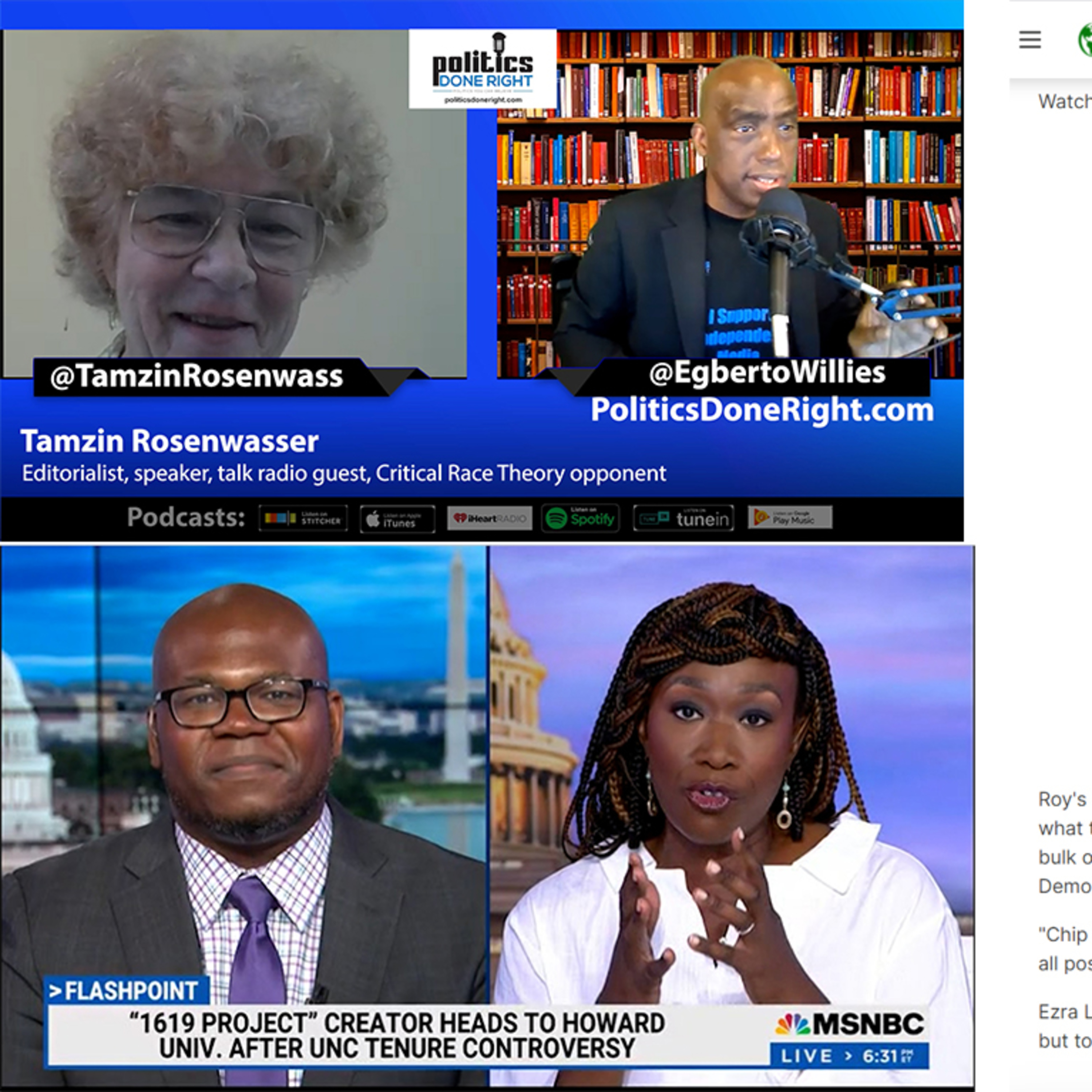 Critical Race Theory opponent, Joy-Ann Reid- founders' inconvenient truth, GOP say they want chaos
