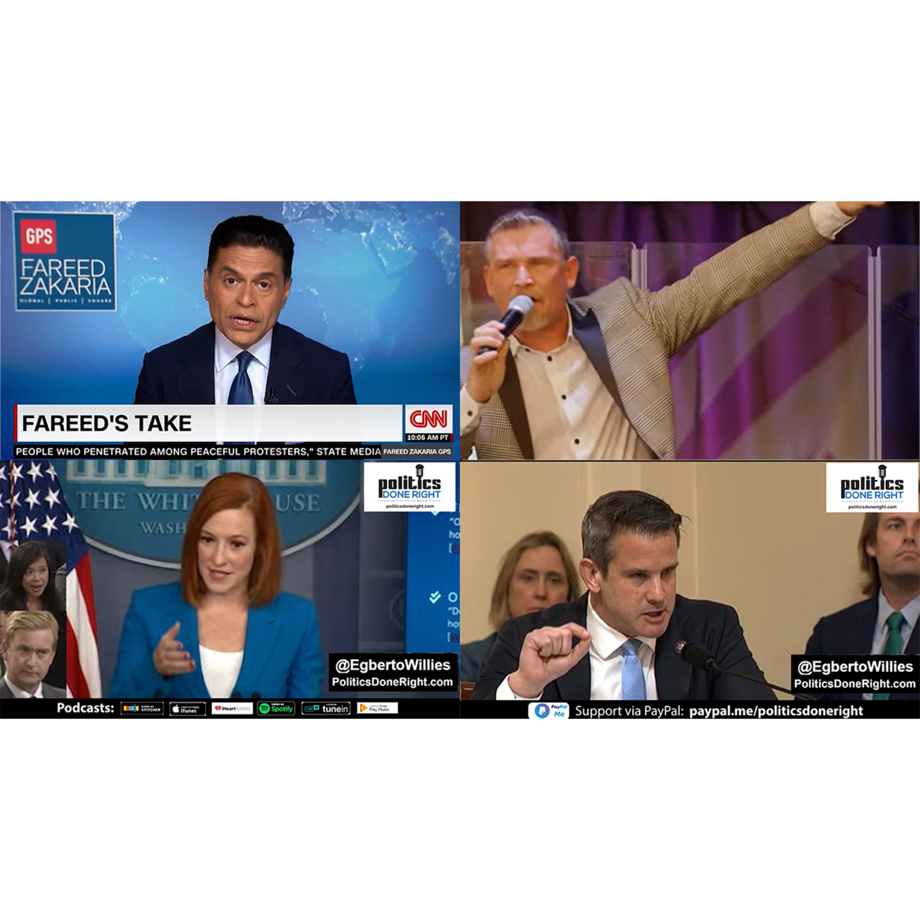 Reporters’ silly COVID questions, Fareed Zakaria: GOP indulge crazies, COVID denying preacher, more