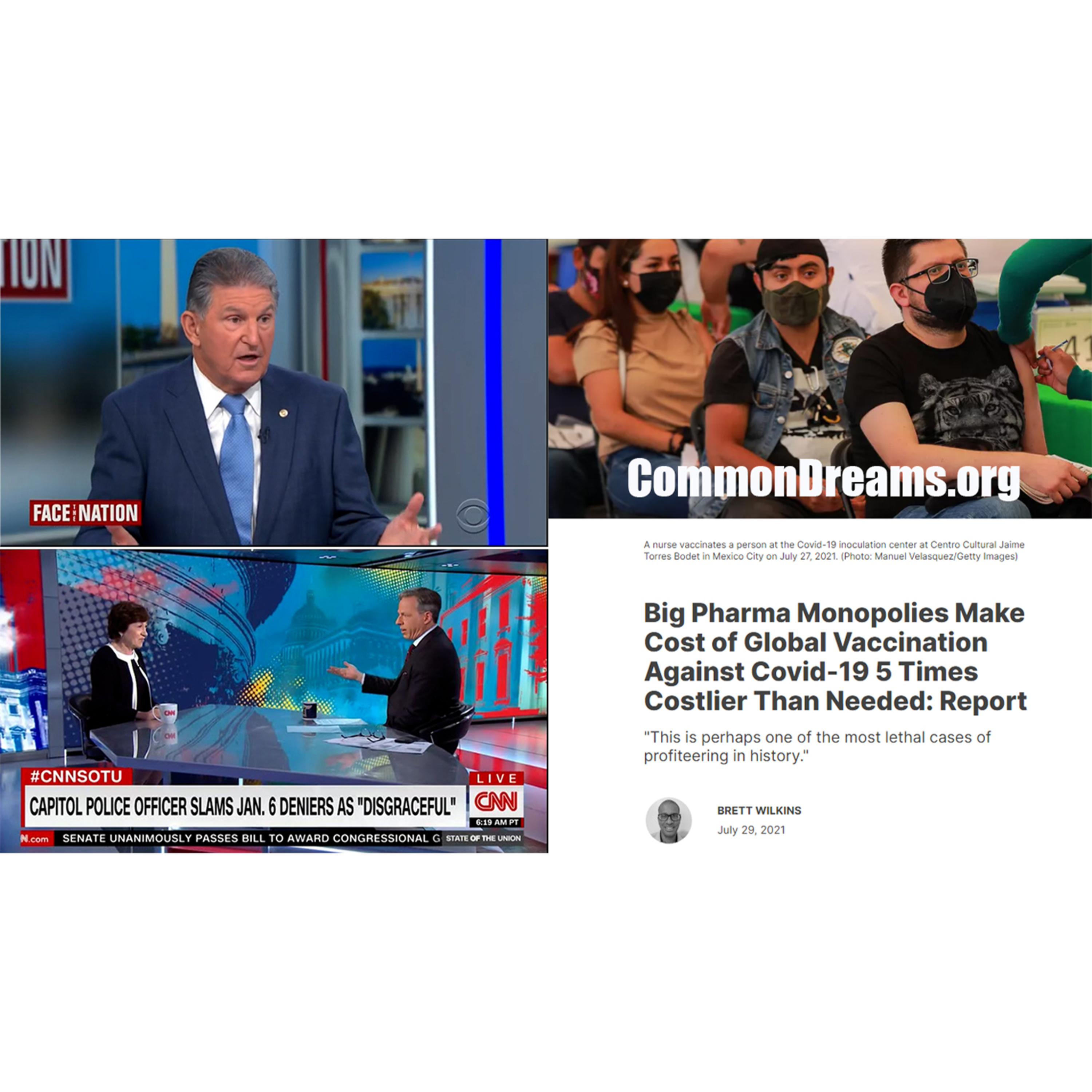 Our Capitalism, not just COVID killing the world, Manchin threatens AOC, GOP Sen. slams Trump