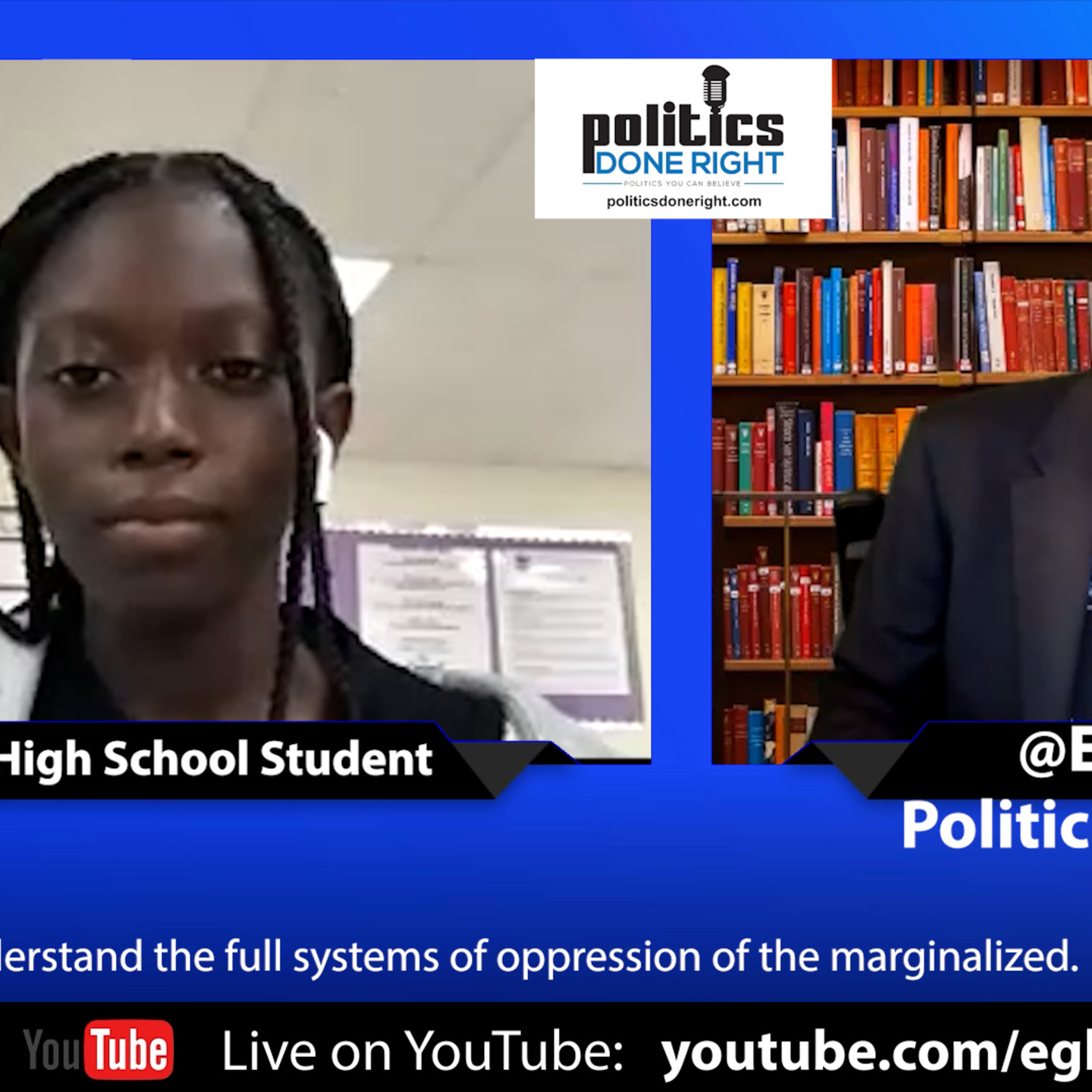Ayo, a high school student wise beyond her years on race & economics conflation