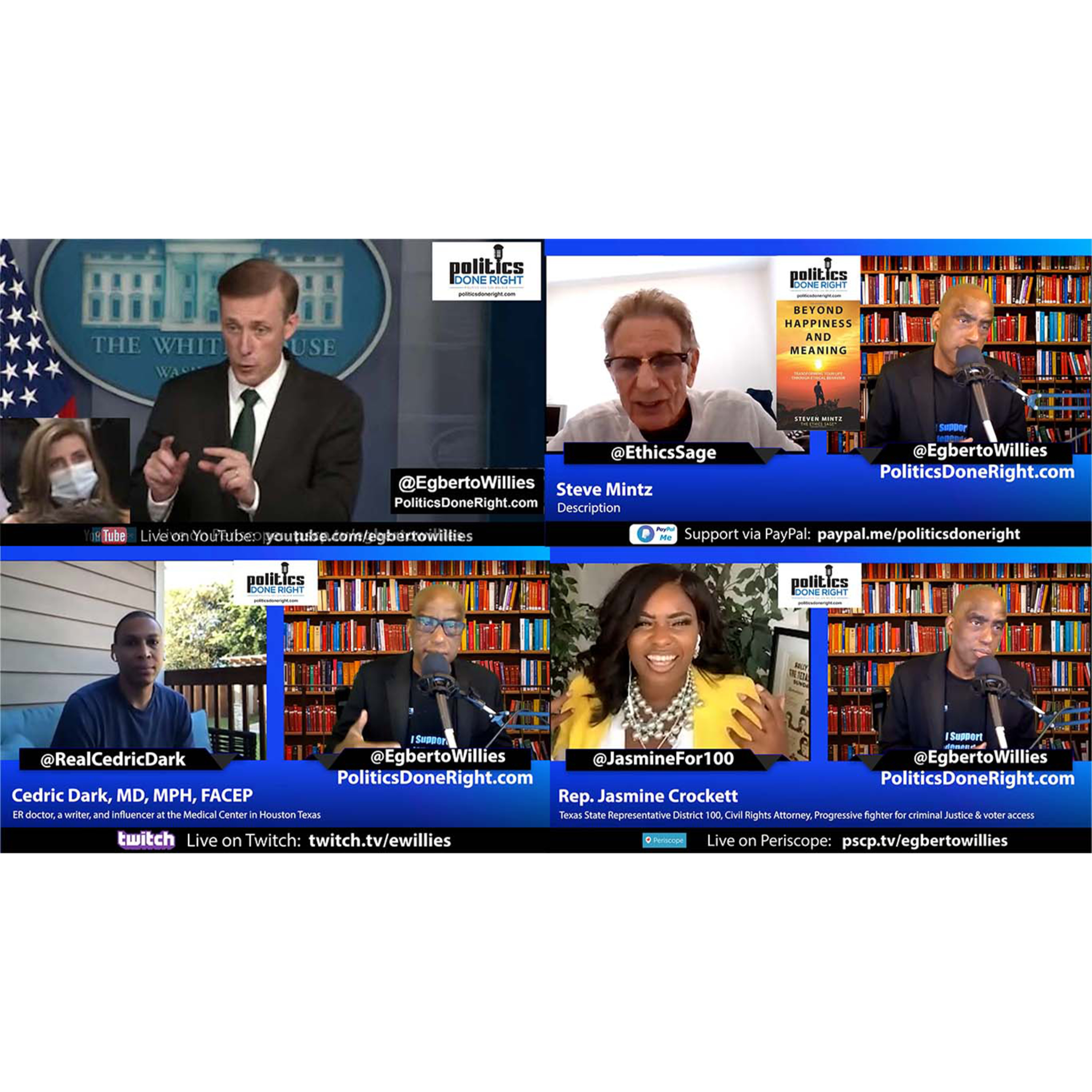 TX Rep. Jasmine Crockett on voter suppression, Dr. Cedric Dark on COVID, Dr. Steve Mintz on CRT