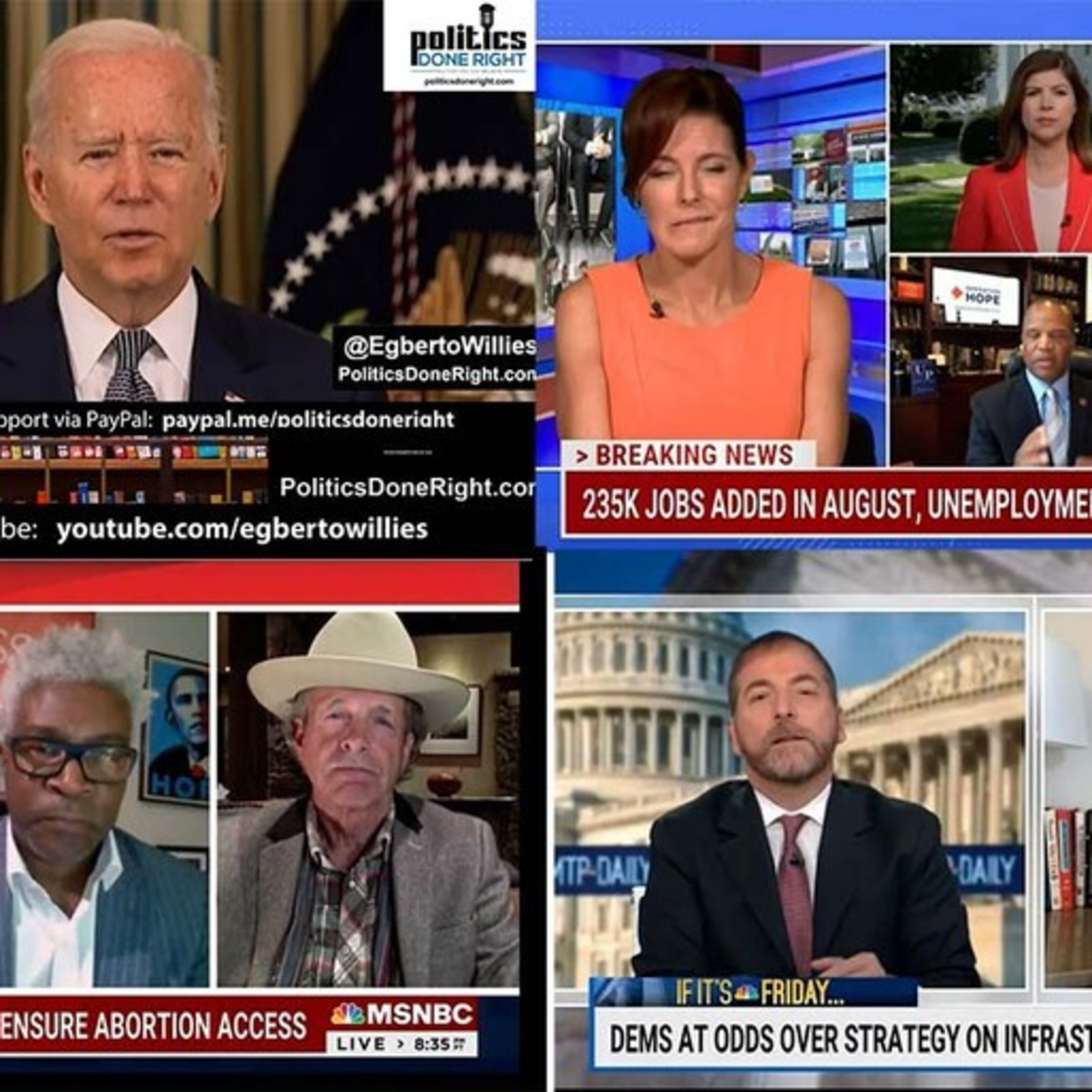 Biden taunts Trump, Progressives Biden’s best friend, TX anti-woman bill fail, Real Jobs Report
