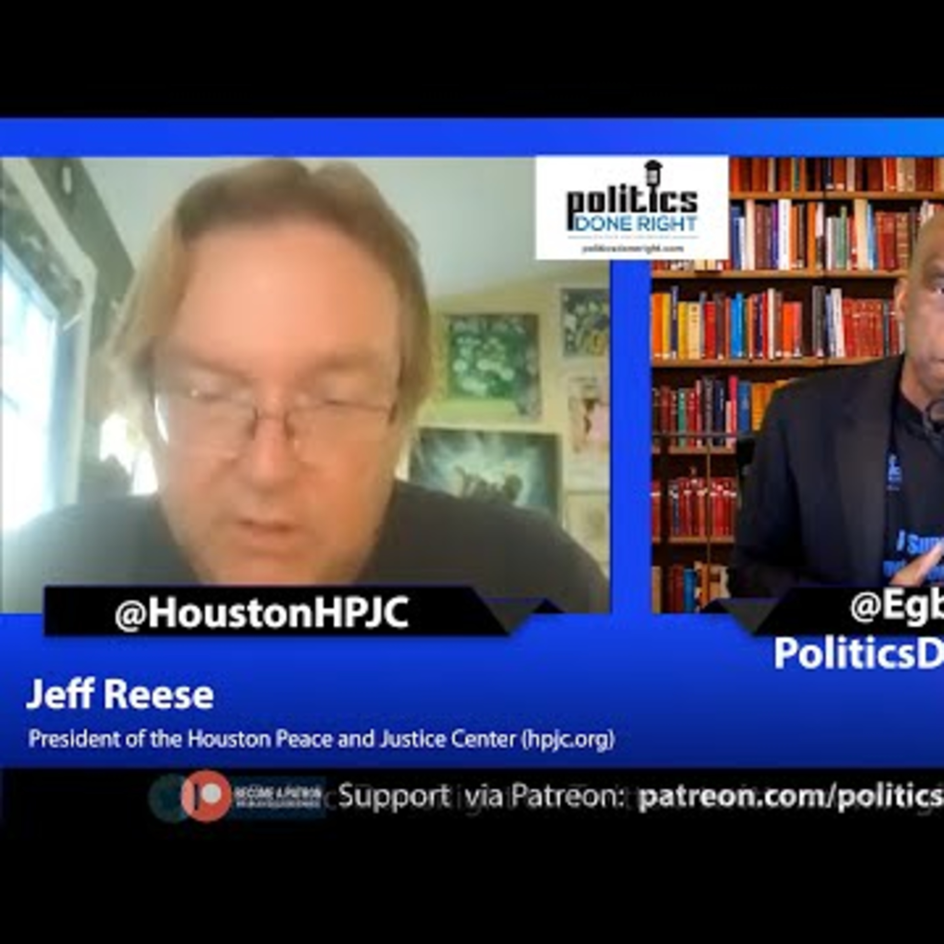 Jeff Reese discusses Houston Peace & Justice Center and its drive for new memberships