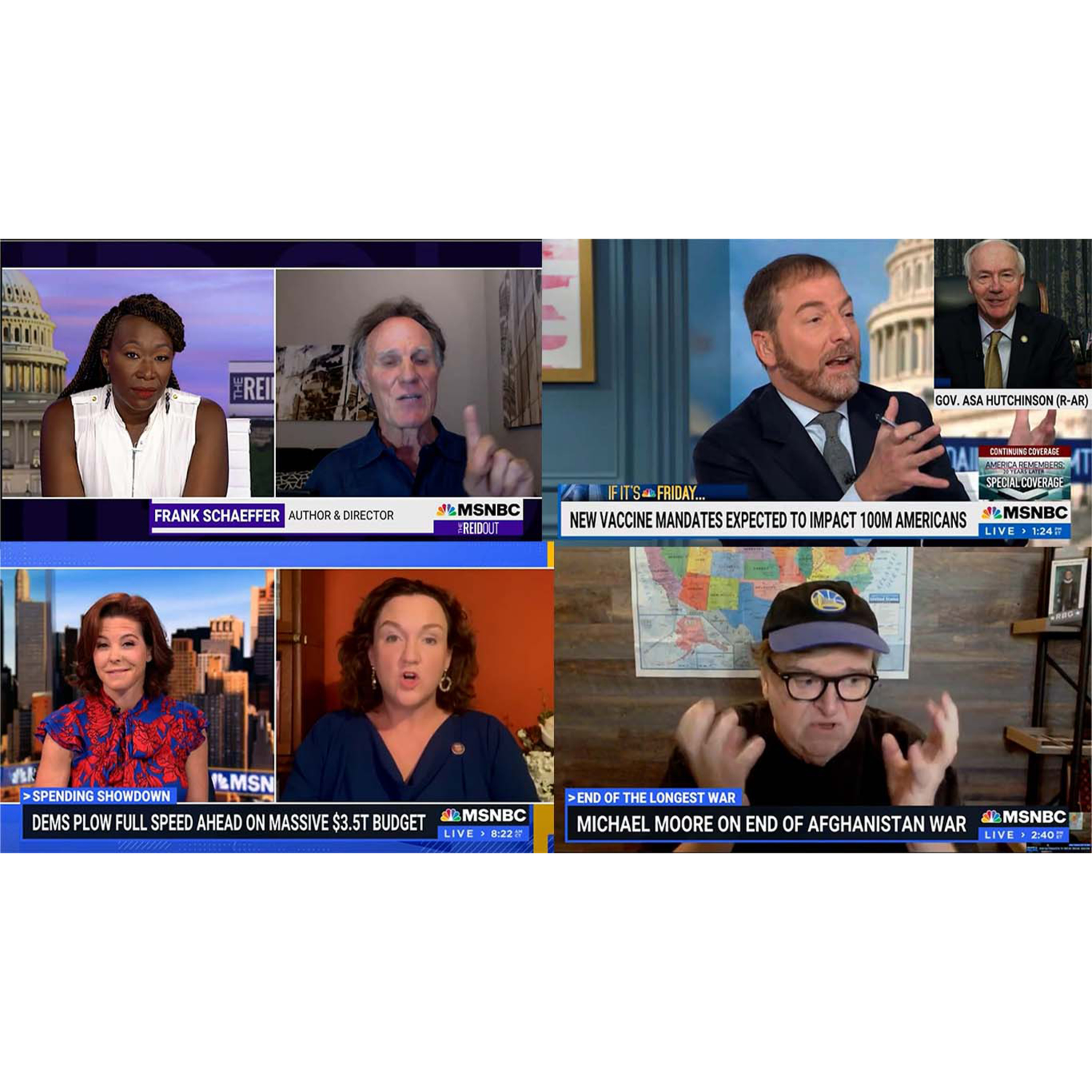 Biden mandates & polls, w/ Chuck Todd & Michael Moore. Schaeffer slams Evangelicals. Porter