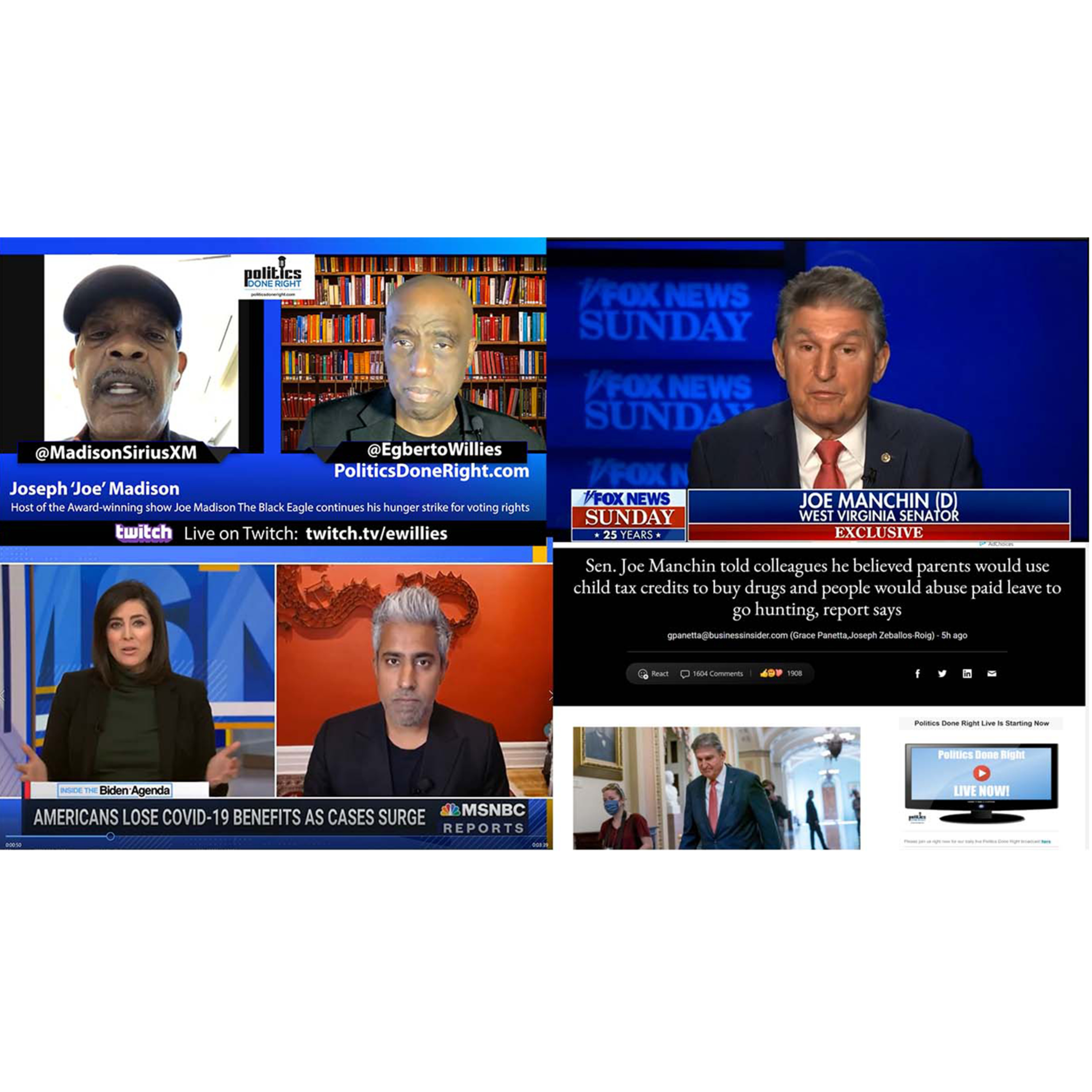 Sen. Joe Manchin, GRAND BETRAYAL: He thinks people would go hunting and abuse paid leave
